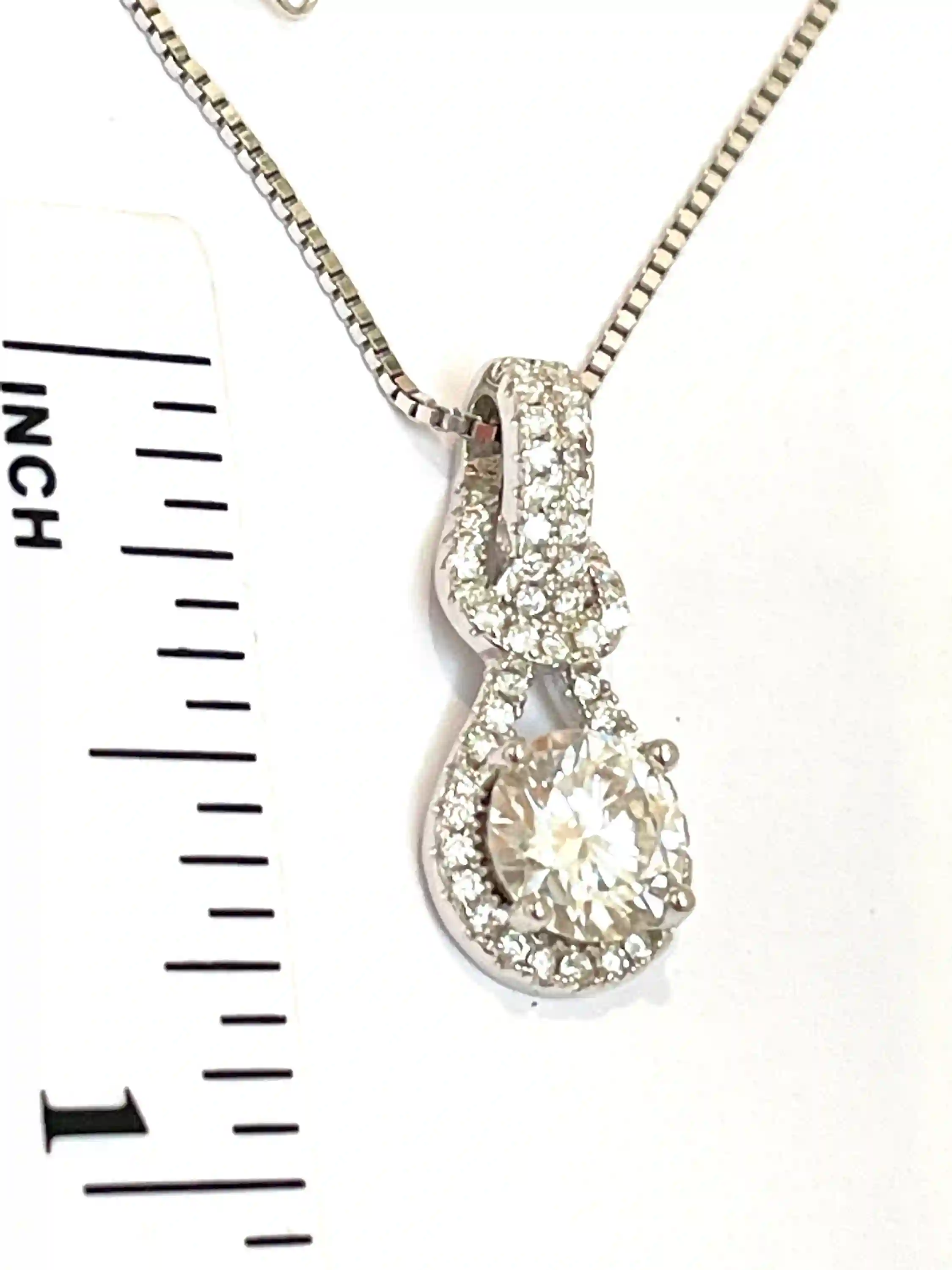 1.25ct Diamond Necklace GORDION KNOT Solitaire Diamond Pendant Necklace Handmade Jewelry White Gold Vmel Certifed Diamond Women Success LUCK 