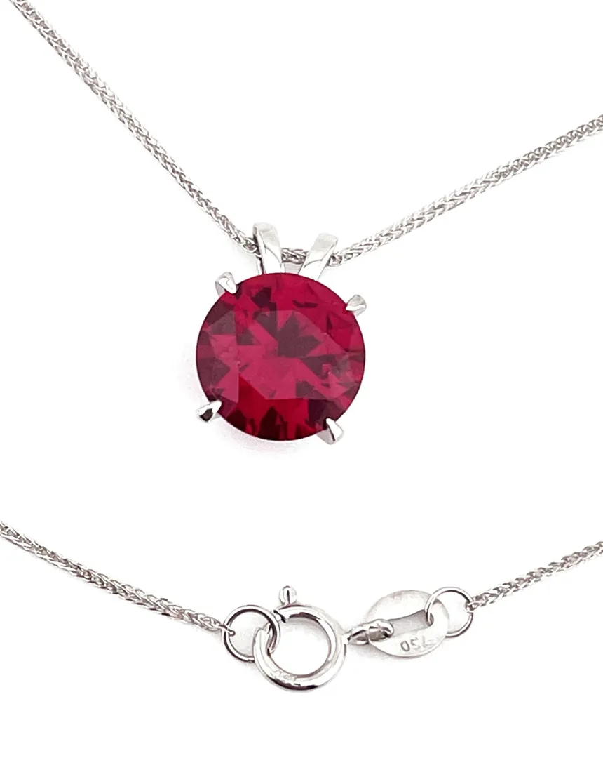 Solid 18k Gold Necklace with Natural Ruby Pendant. Ruby Solitaire Fine Jewelry for July Birthday. Certified Pendant Necklace featuring a 2-carat Ruby, perfect for anniversaries.