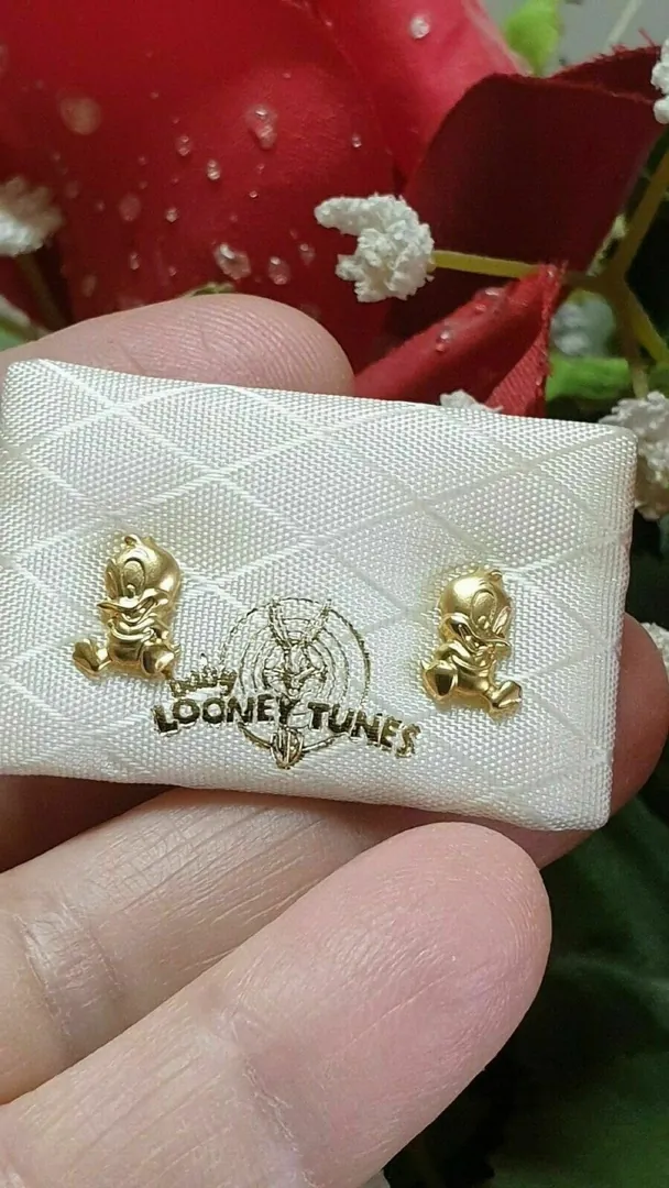 Vintage 2000 Original Donald Duck Earrings - Disney Jewelry - Donald Duck Stud Earrings - Unique Duck Earrings - 18k Solid Gold - Teen Gift