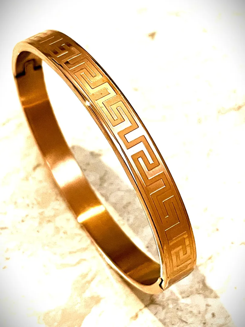 Meander Bracelet Greek Key Bracelet Rose Gold Bracelet Ancient Greece Graduation ETERNAL Life Love SUCCESS Bracelet Key Bracelet for her
