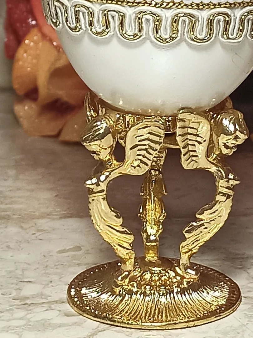 Guardian Angels Natural Egg Faberge Music Jewelry Box Home Protection Moving Away Communion Confirmation 16th 18th 21st 30th 40th 50th Gifts