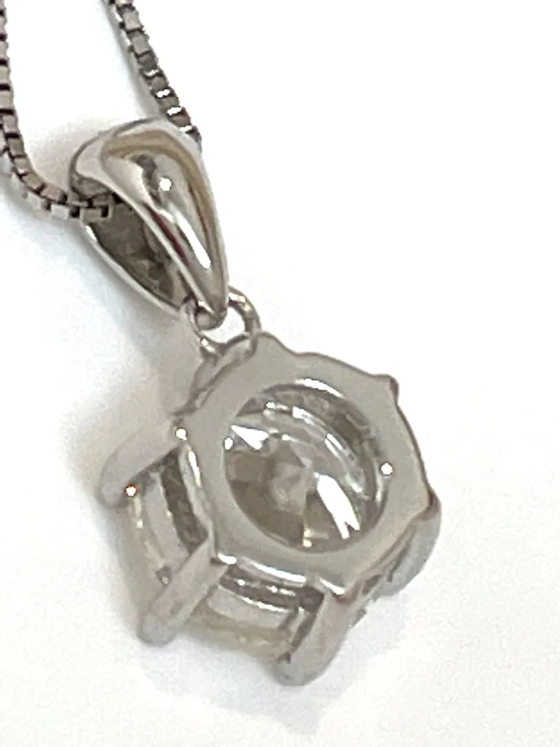 2ct Round Diamond Necklace Solitaire Necklace Diamond Pendant Necklace Moissanite LAB GROWN DIAMOND Jewelry Round Cut Diamond 18kt White Gold