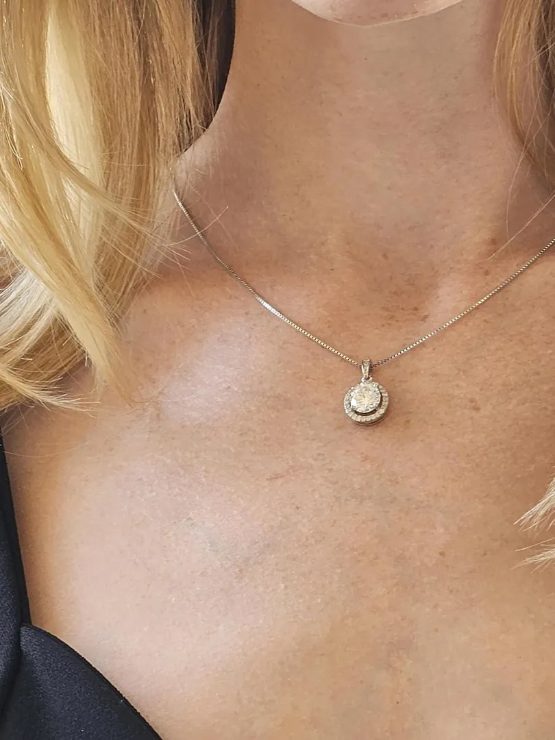 4.2ctw Certified Diamond Jewelry Set: Diamond Pendant Necklace, Diamond Screwback Earrings, Diamond Studs Jewelry Set for Women in 18k Gold and Silver.