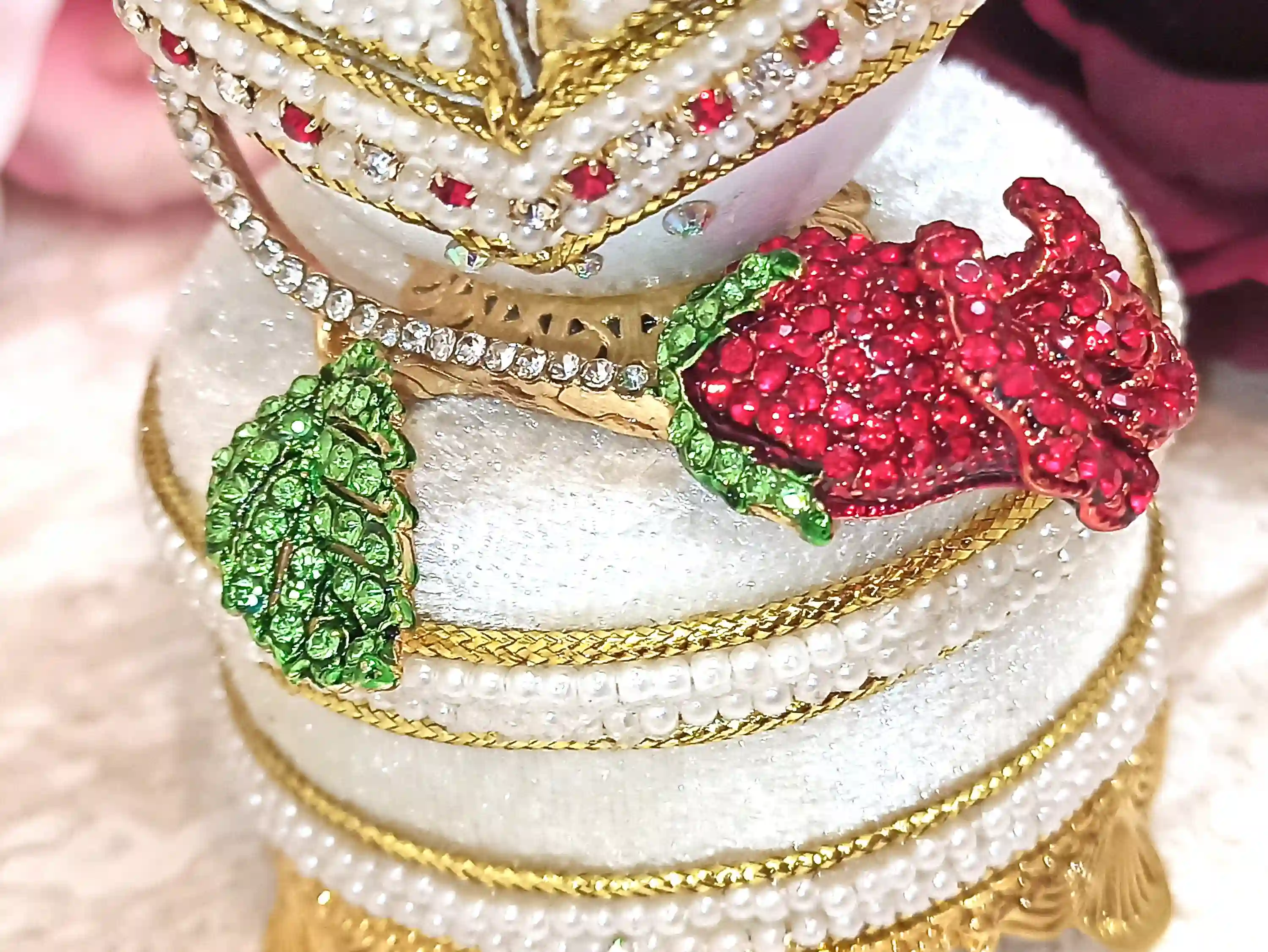Luxury Wedding Gift, Faberge-Style egg style Personalized, 24k GOLD, Ruby Anniversary, 5ct, Faberge Music Box, Wedding ornament, HANDCARVE,Faberge 