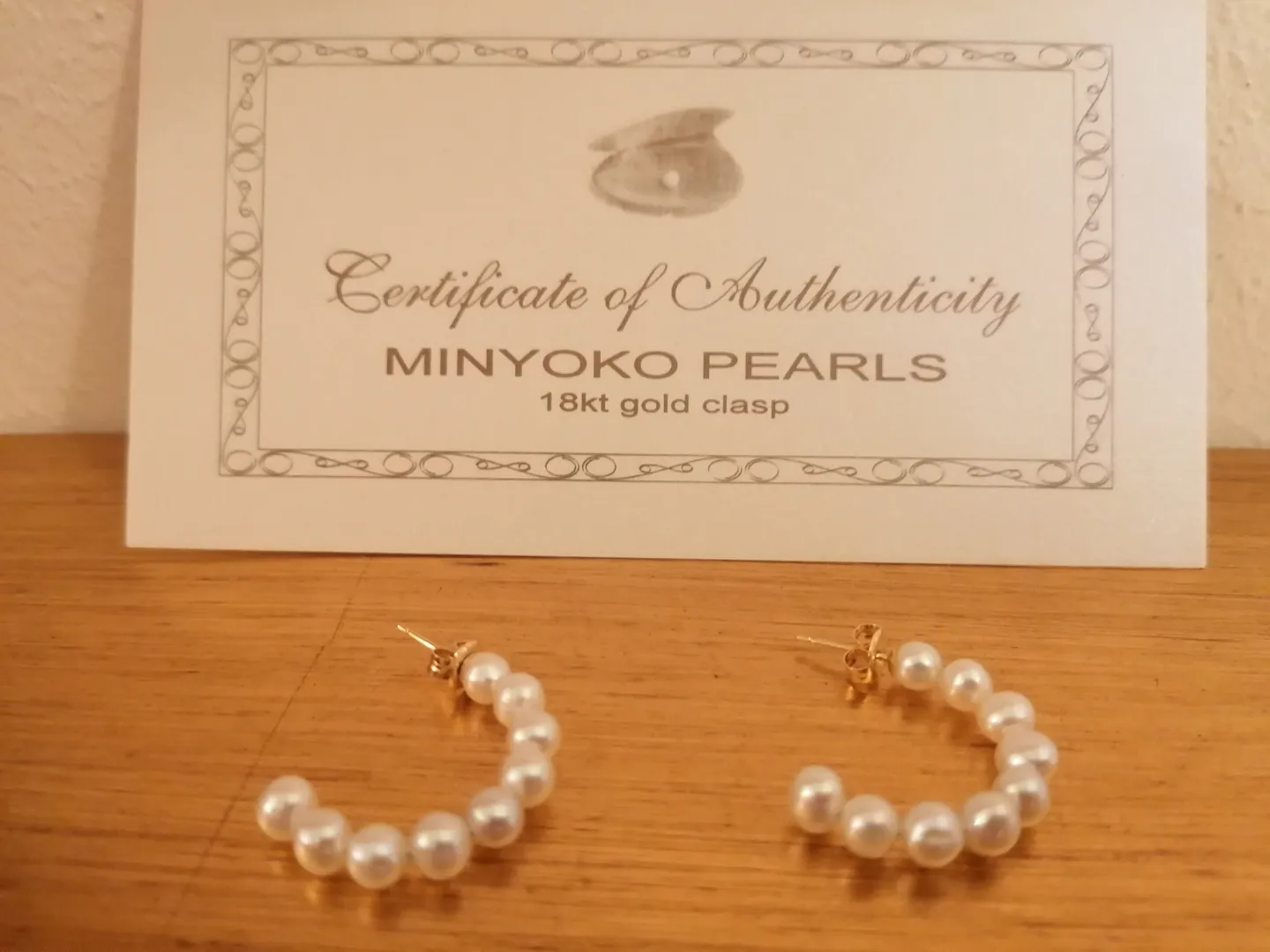 18k Gold AKOYA Cultured Pearl Earrings gift for women / Akoya Solid GOLD Genuine South Sea Pearl Hoop Earrings / Japanese Akoya bridal earrings