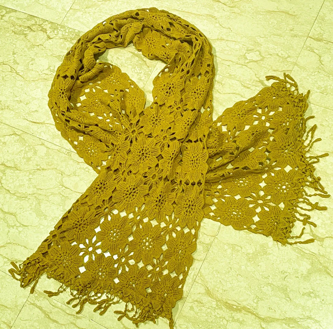 Luxury Scarf Designer Forget Me Knot Scarf HANDMADE PREMIUM Cotton Crochet Forget Me Not Gift for Her Birthday Scarves Hugs She Can Wear
