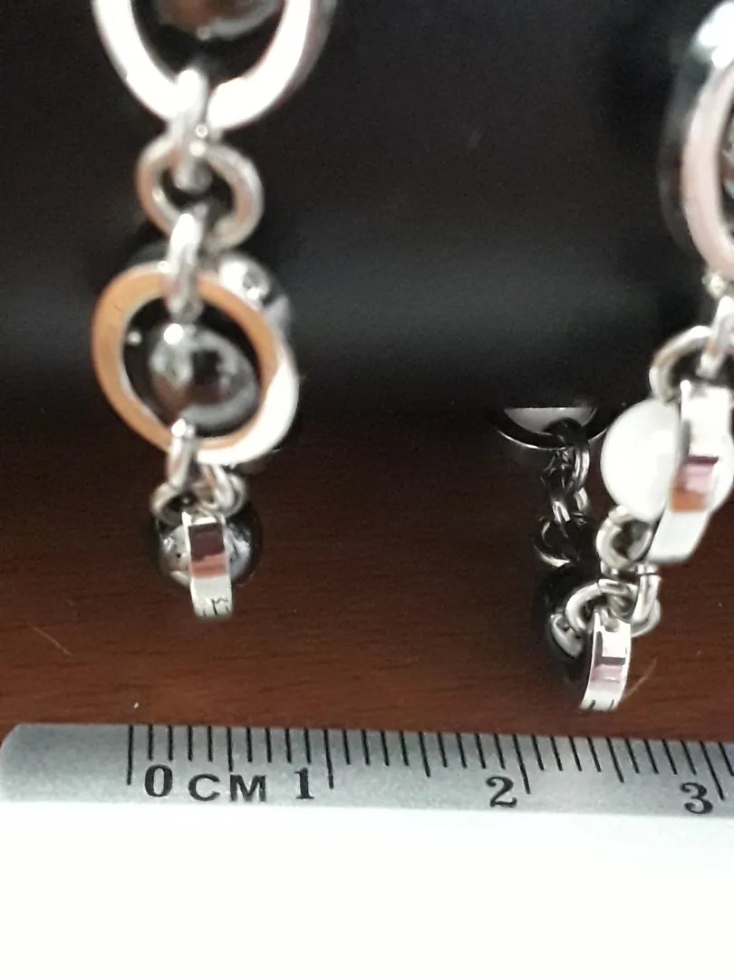 Silver Pearl bracelet for women, gifts for mom, necklace pendant, tarnish-free silver jewelry, adjustable length, handmade shiny silver steel.
