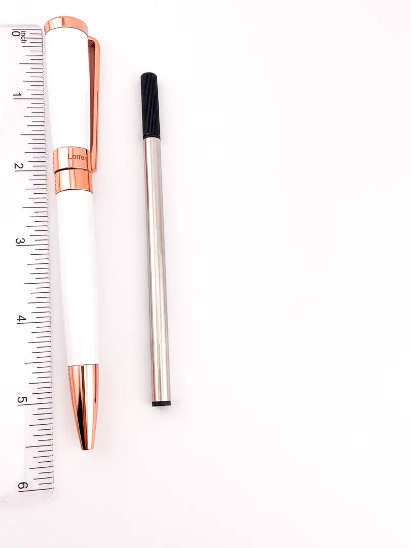 PierreLorren Antique Silver Ballpoint Pen Engraved Handmade Pen Set Ink Pen Writing Pen Anniversary Birthday Gift 18k Rose Gold Silver Metal