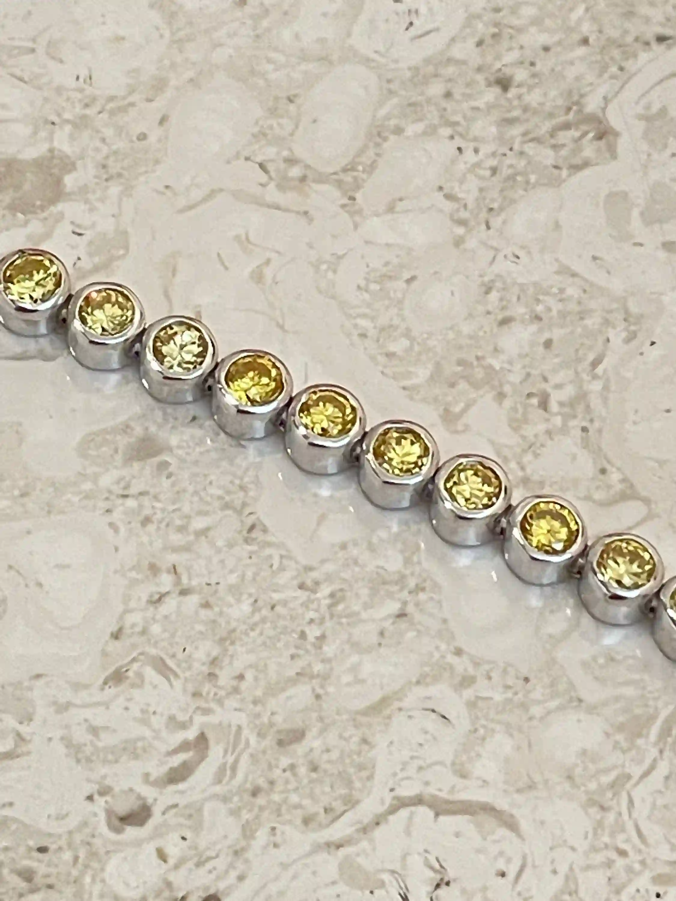 Citrine Bracelet. Citrine Jewelry, Tennis Bracelet, 925 Silver Bracelet, Citrine Tennis Birthstone Bracelet, Birthday Gifts for her HANDMADE 