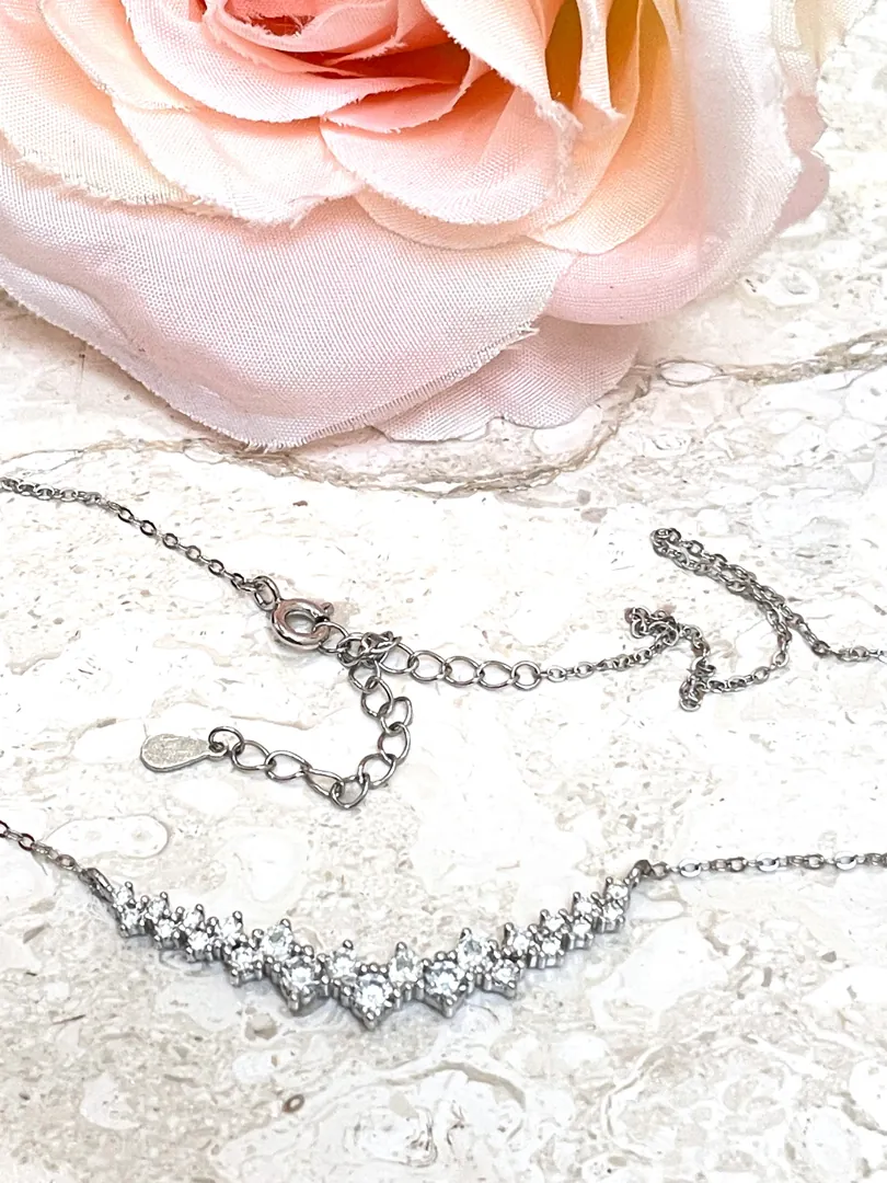 Pierre Lorren 0.86ct Diamond Necklace Diamond Pendant Fine Jewelry Diamond Bridal Necklace 18k White Gold Sterling Silver Handmade Jewellery