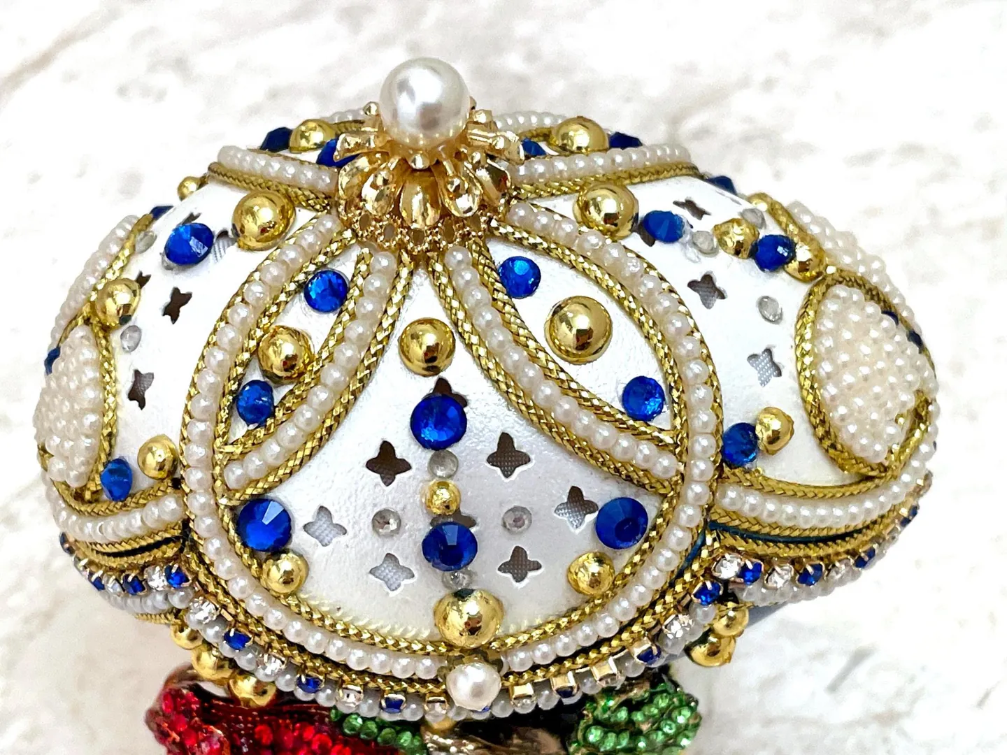 Faberge Egg Valentine Day Mother's Day Gifts Faberge Style Eggs Faberge Musical Egg Silk Interior Faberge Jewelry Box + Faberge Necklace