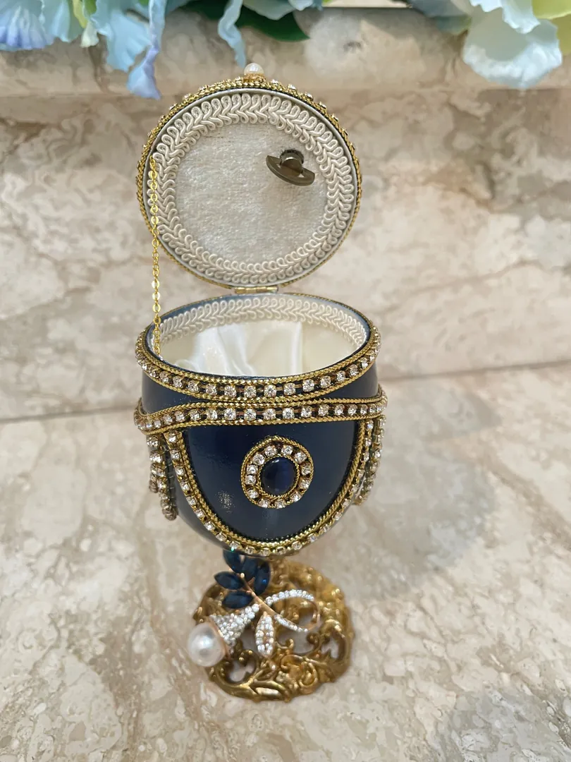 2002 - Faberge egg style ONE OF A KIND Imperial Faberge Egg Ornament Faberge Egg Easter Egg Imperial Collection Musical Fabergé Egg Birthday