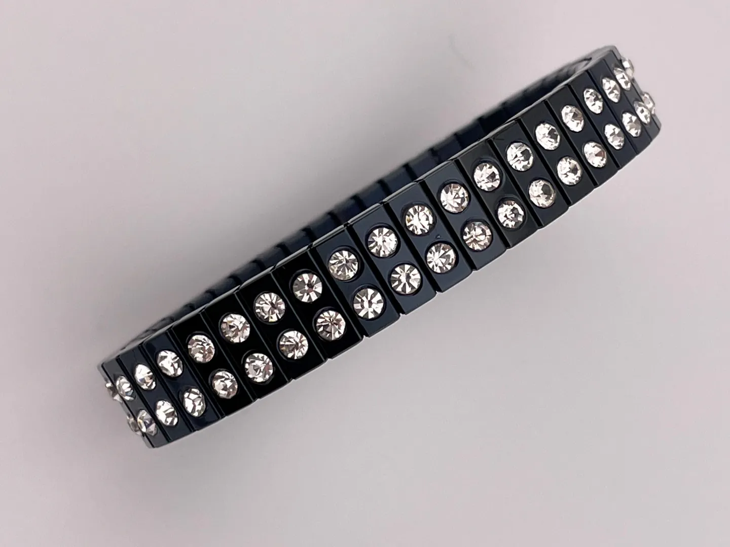 Designer Black Diamond Bracelet for women, Diamond Bangle Bracelet, Diamond Bracelet, Austrian Crystal Diamond Jewelry, Handmade in Greece.