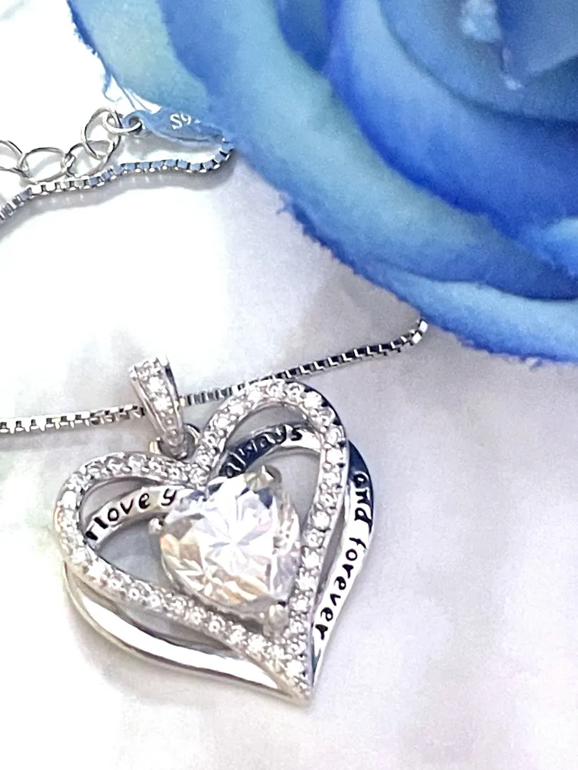 Heart-Shaped 2 Carat Diamond Solitaire Pendant Heart Diamond Pendant Heart Shape Diamond Necklace Birthday Gift for Her Easter Fine Jewelry