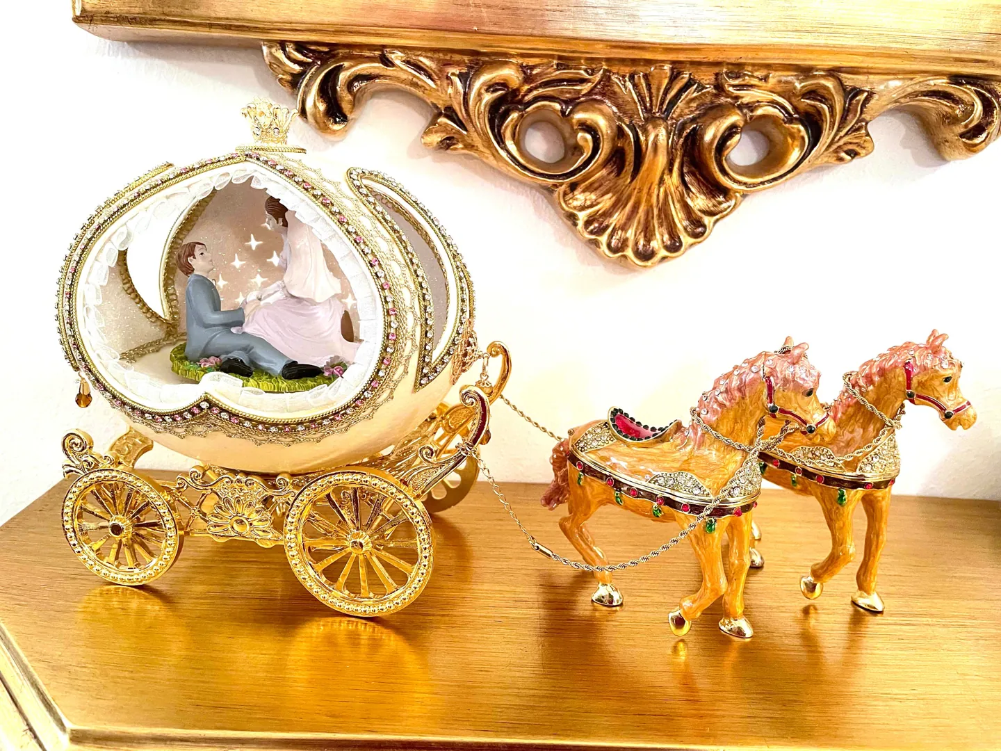 One of a Kind XXXL Faberge Egg Valentine's Day Gift for Wife 1989 Anniversary Gift for Parents Heart Natural Handcarved Gold Couple Ornament