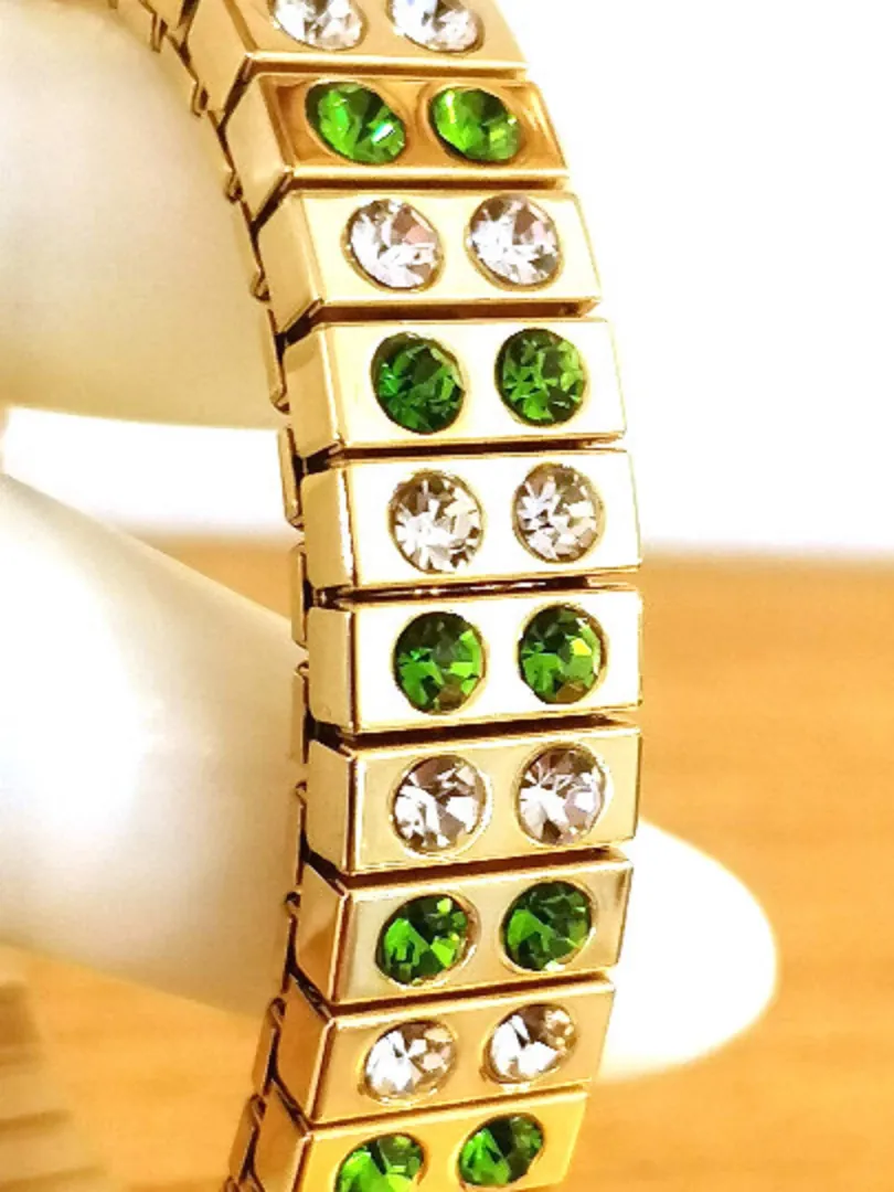 Pierre Lorren Peridot Bracelet Yellow Gold Peridot Gemstone Jewelry Handmade Jewelry Peridot Bangle Bracelet August Birthday Gift for Her