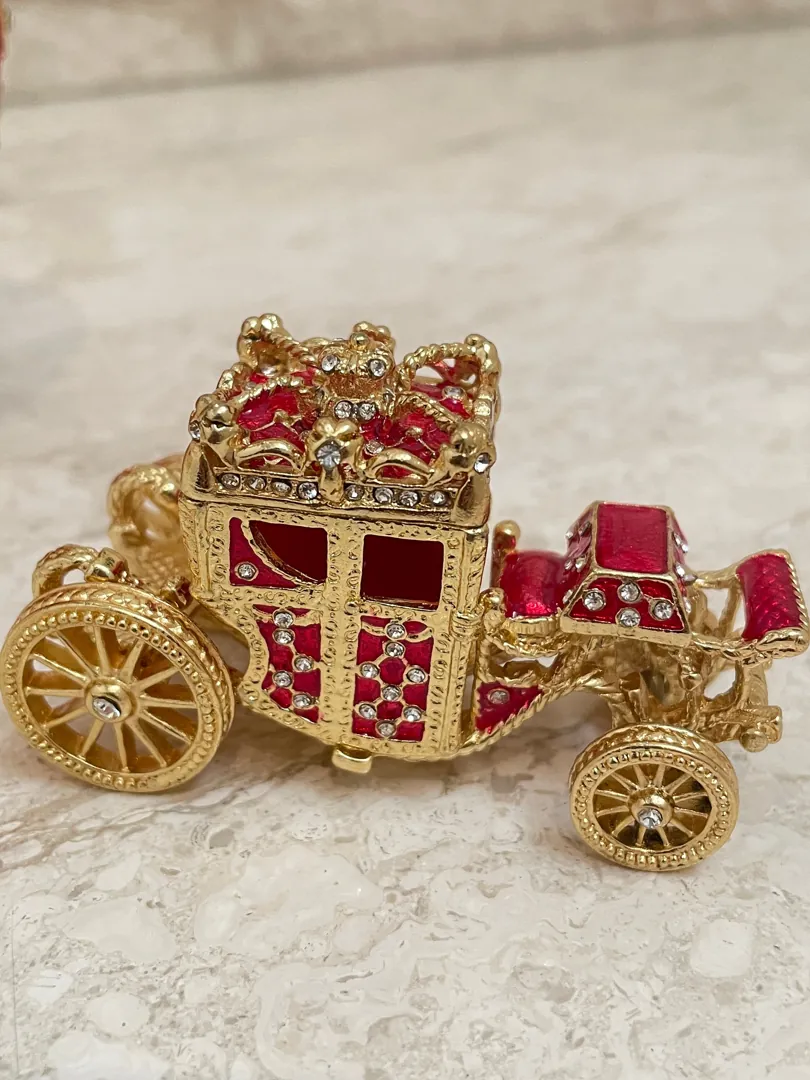 Faberge Ruby Faberge Style Egg & Faberge Pendant - Red Faberge Egg Perfect Gift for Her HANDMADE Faberge Luxury Jewelry Box Egg 24k GOLD