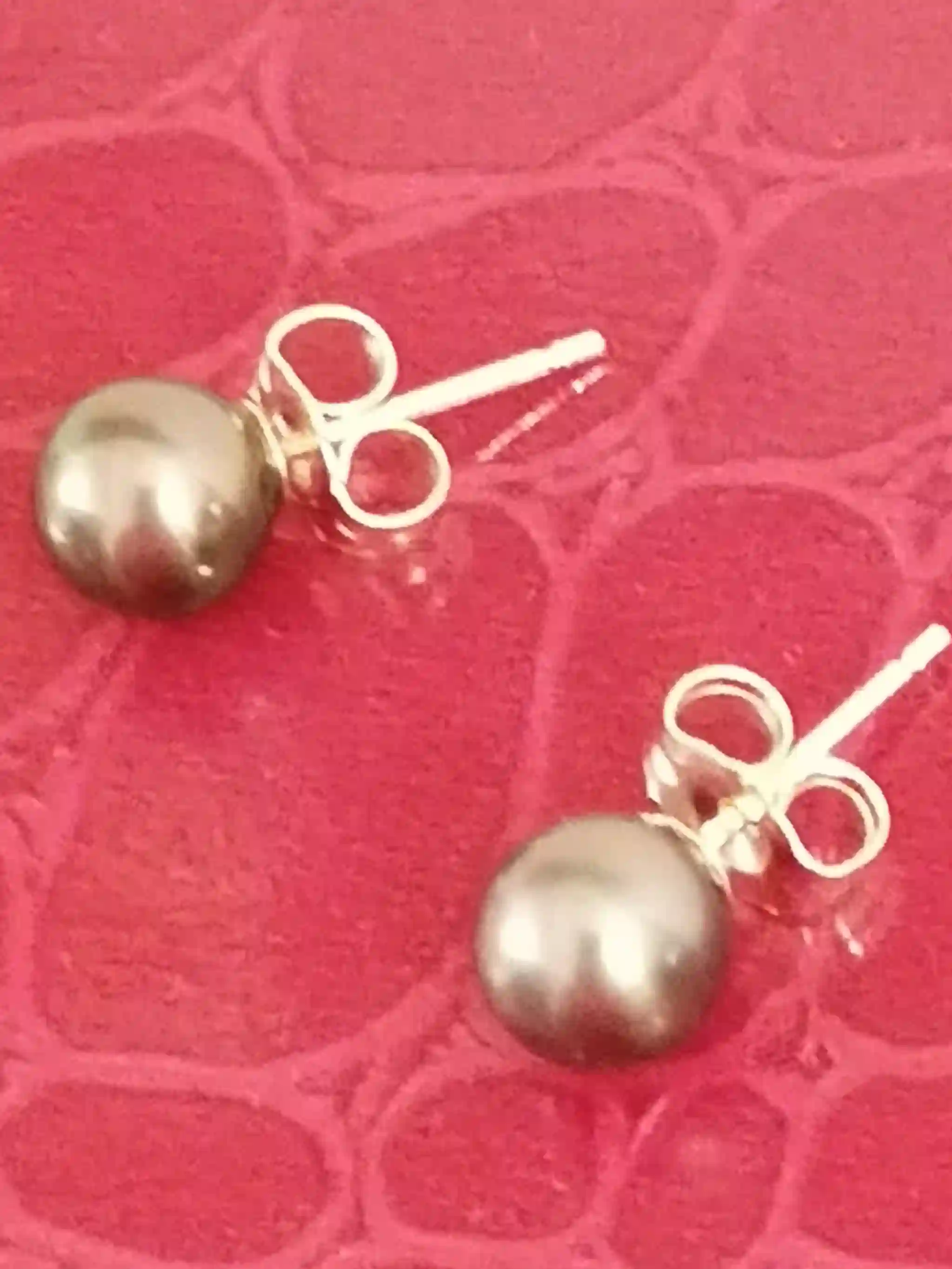 Tahitian AKOYA Real Pearl stud earrings 18k Solid yellow GOLD Japanese South sea Akoya AAA Black Pearl Stud Earring gift for her anniversary 