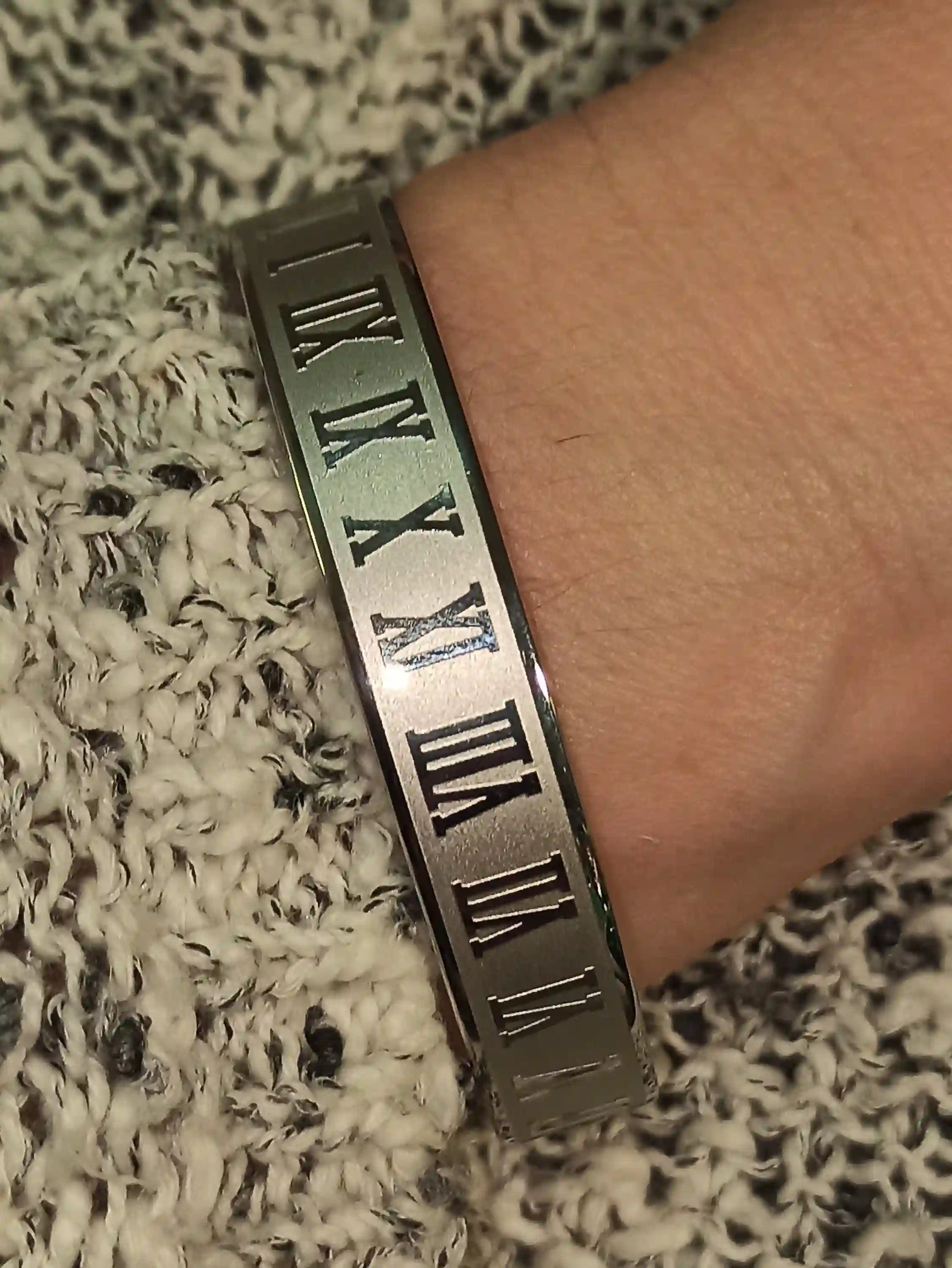 Roman Numeral Bracelet 24k GOLD/Silver Bangle Bracelet for women/Roman Numeral Jewelry/Roman Numberal Bracelet Bangle/Bracelet for Birthdays 