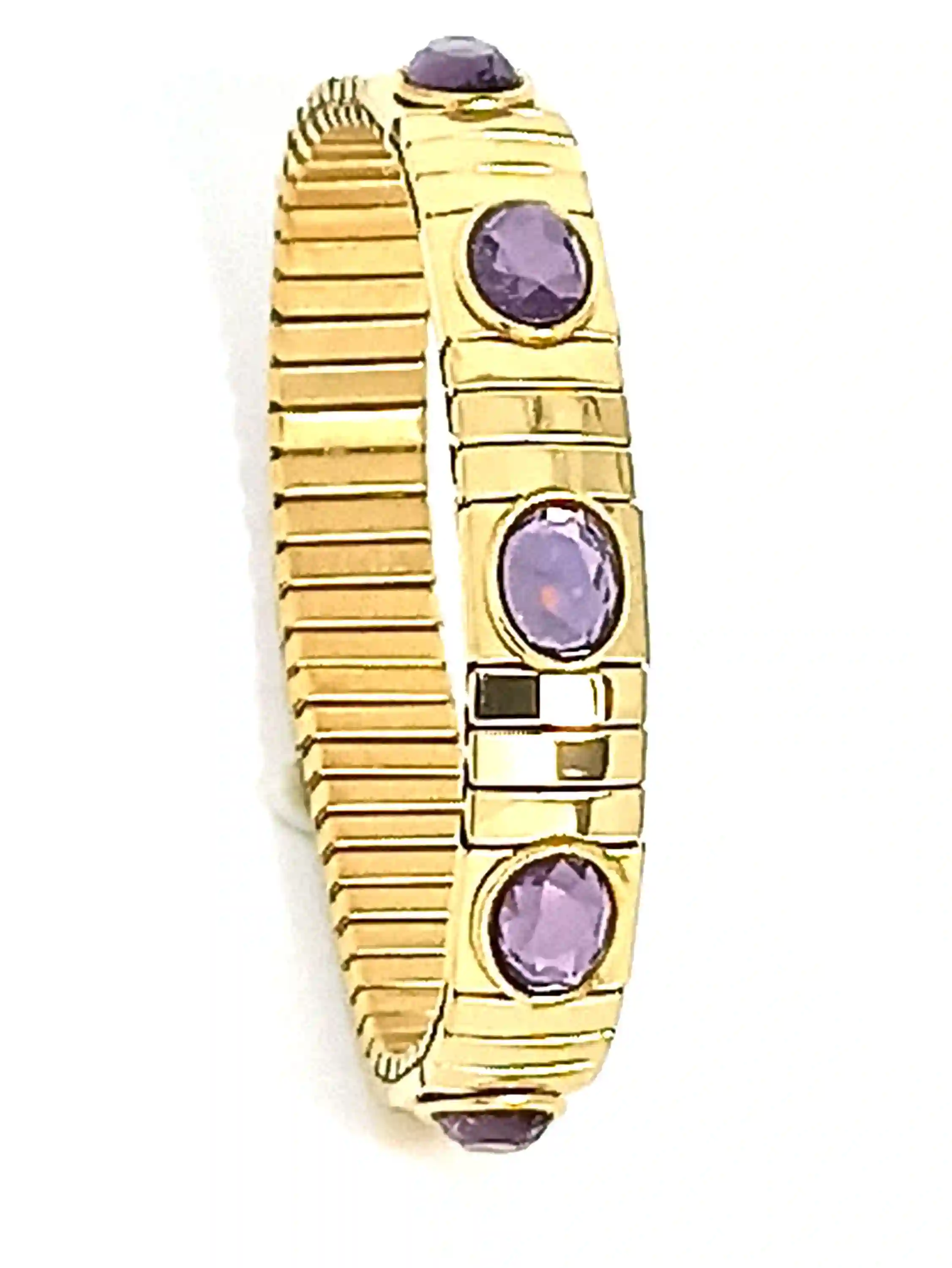 HANDMADE Amethyst Pendant Egg Necklace - Faberge Style egg- Faberge Egg Pendant + Purple Bracelet -24k GOLD - Ladies jewelry Austrian Gem 