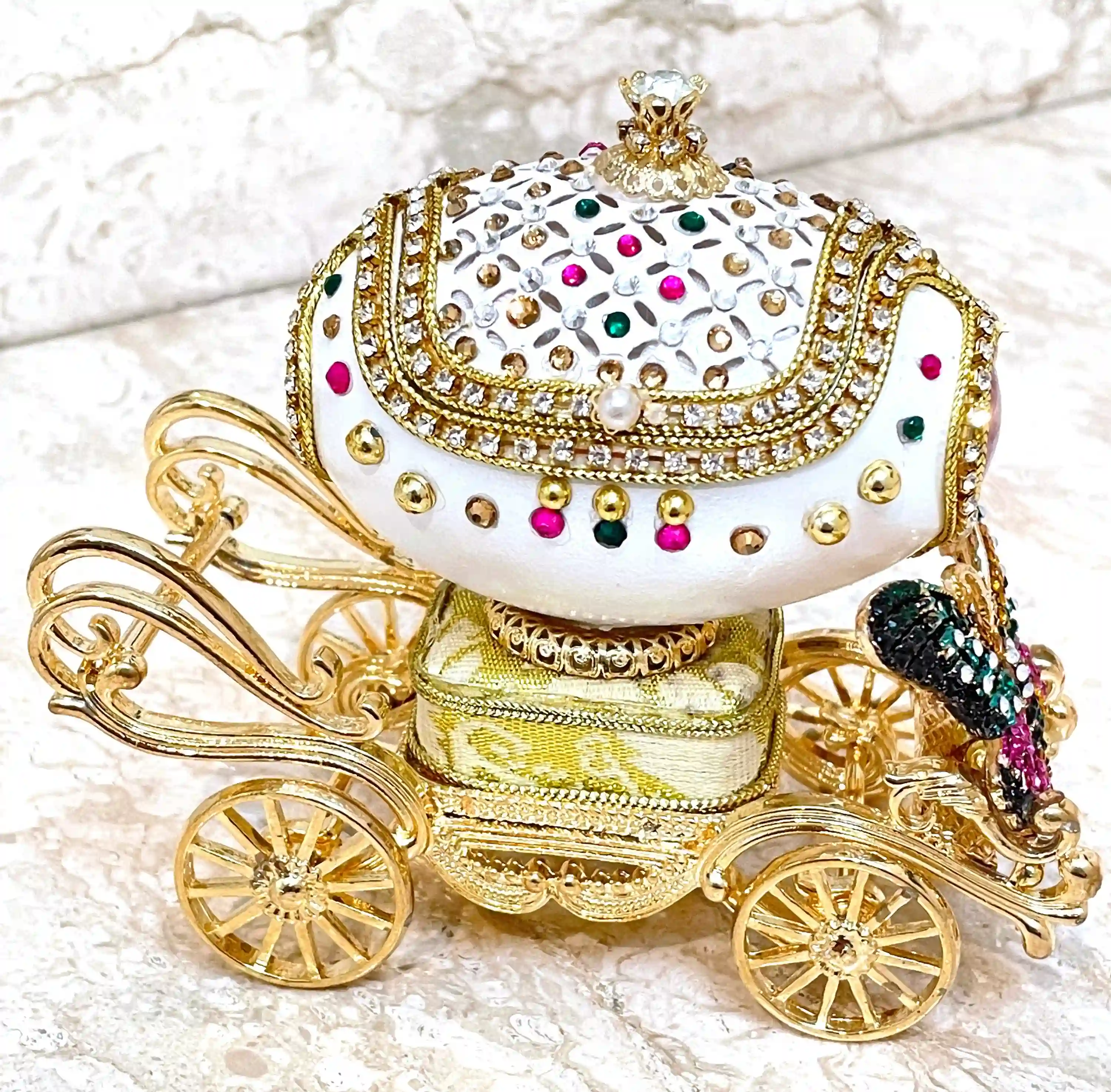 ONE OF A KIND - Faberge-Style egg -Faberge musical egg - Faberge Ornament - Faberge Trinket box - Faberge Antique - Faberge egg Easter Gift - 