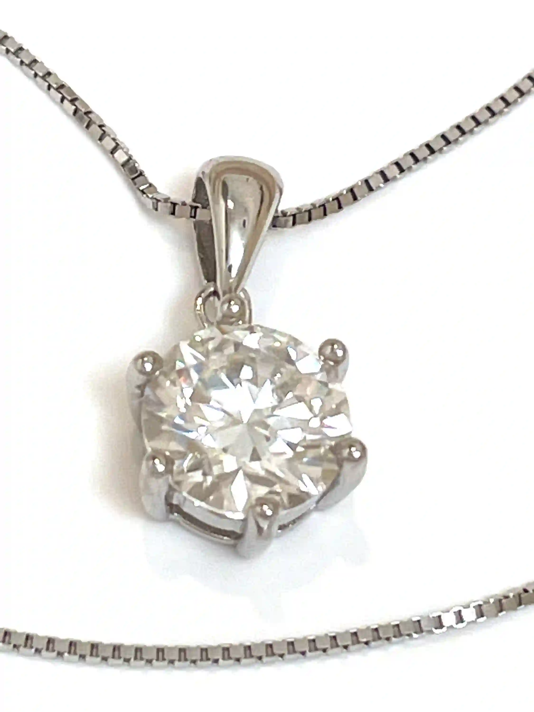 2 Carat Diamond Jewelry Round Diamond Solitaire Necklace Certified Floating Diamond Round Solitaire Bridal Necklace Birthday gift for her 