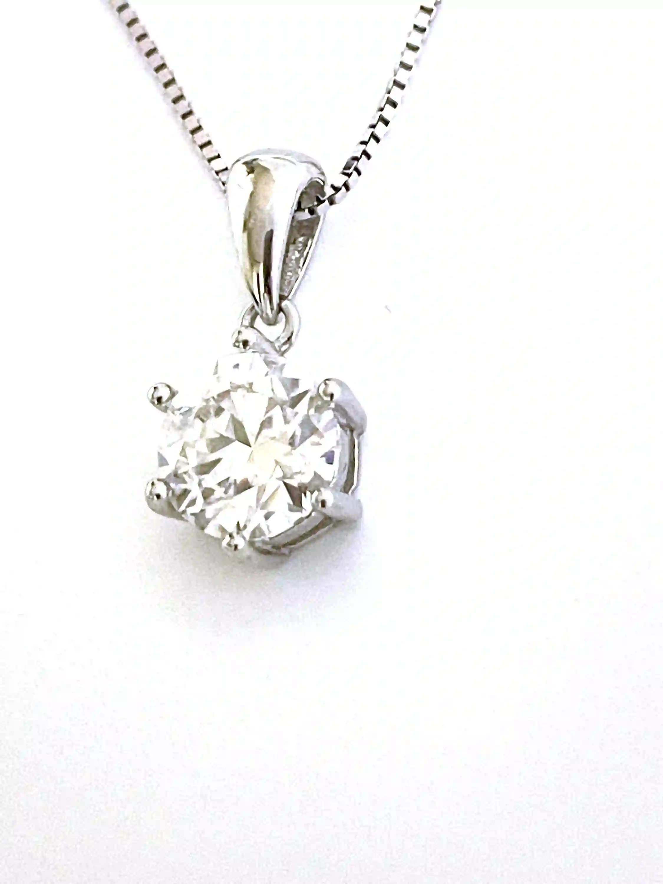 2 Carat Diamond Jewelry Round Diamond Solitaire Necklace Certified Floating Diamond Round Solitaire Bridal Necklace Birthday gift for her 