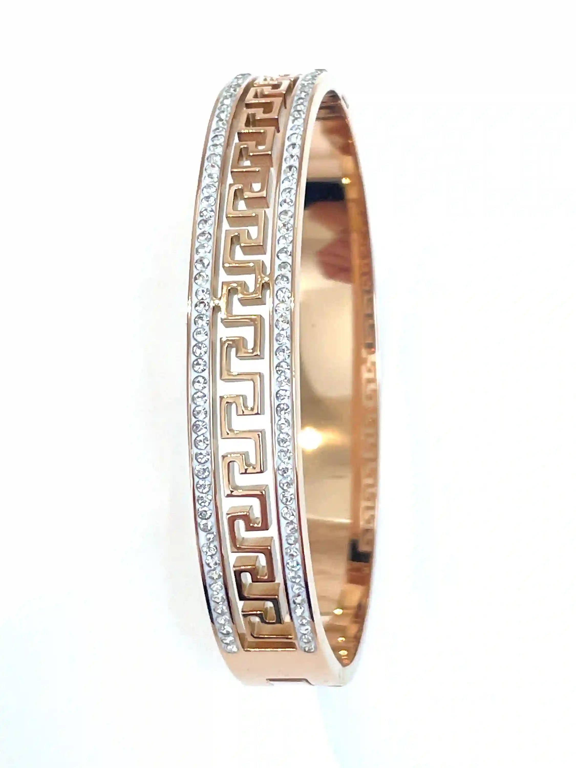 10mm Rose Gold Meander Bracelet Greek Key Jewelry Bangle Bracelet Ancient Greek Key Bracelet Greek Jewellery Her Graduation SUCCESS INFINITY 