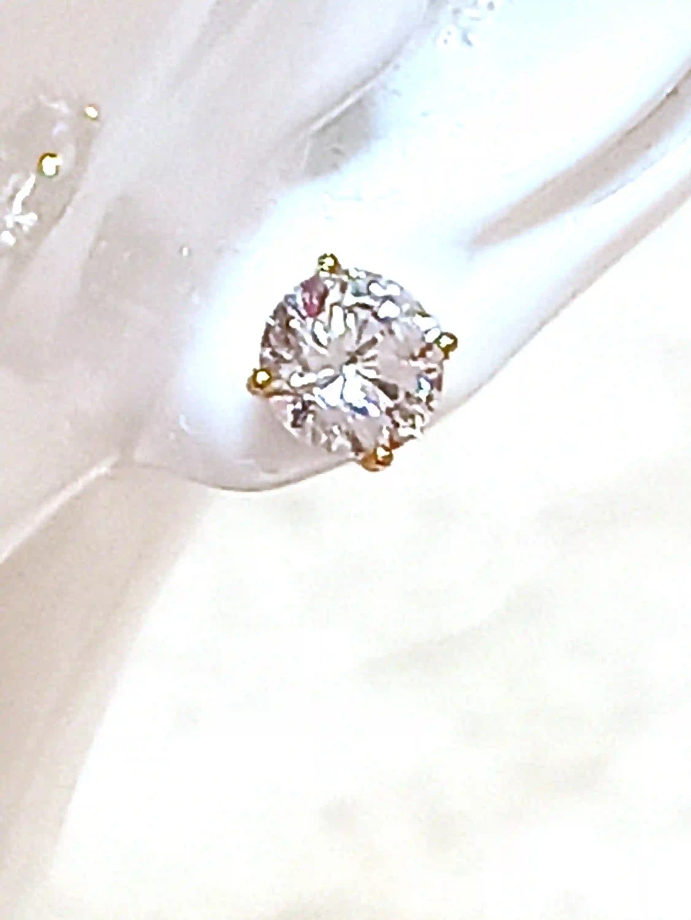 3.5CT Diamond Necklace SET for Women SOLID 18K GOLD Jewellery Handmade Diamond Solitaire Pendant Necklace Earrings Christmas Gift 18
