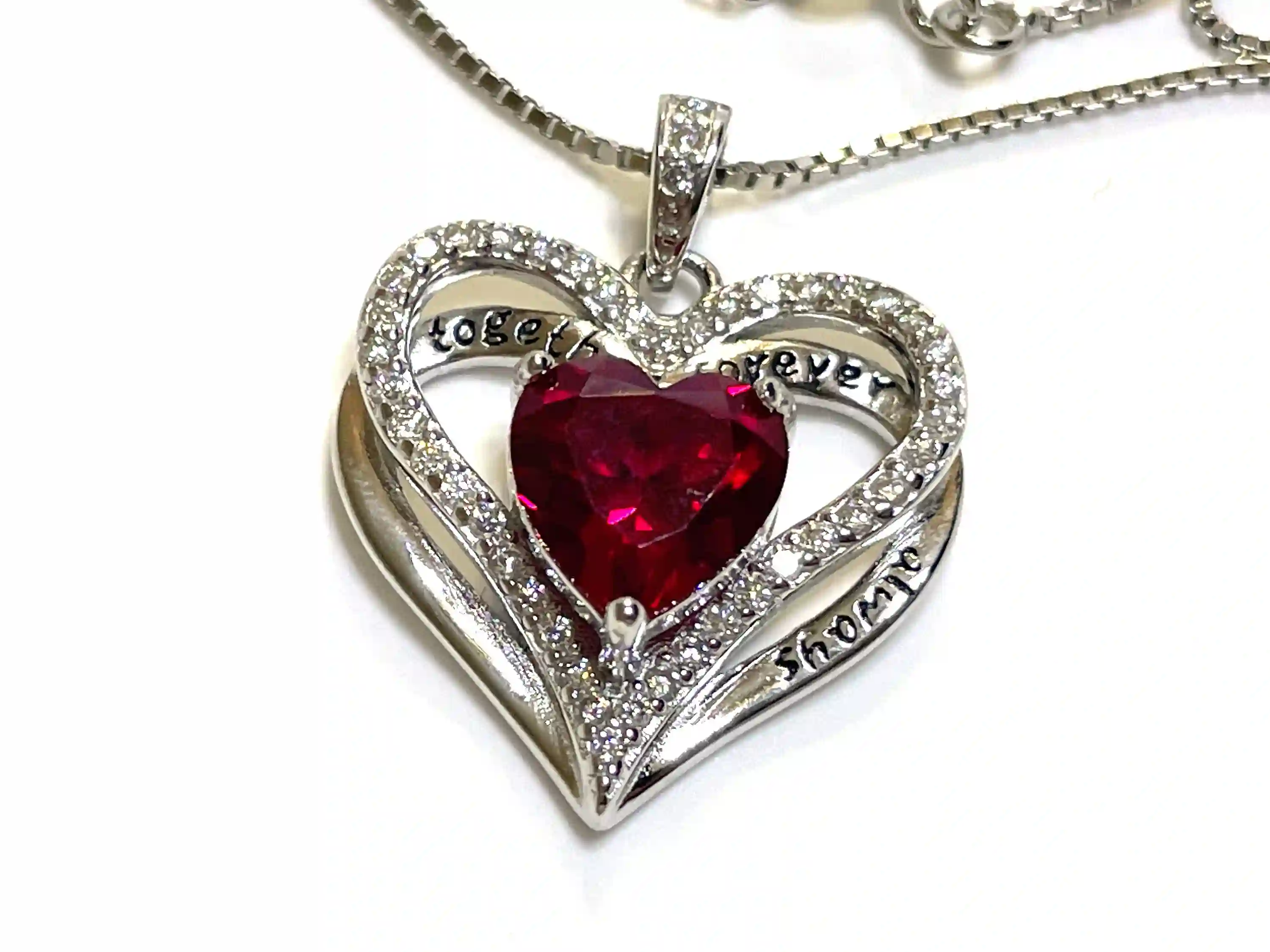 3.2ctw Certified Natural Ruby Heart Ruby Necklace Diamond Heart Handmade Jewelry Heart Shaped Pendant Gemstone Jewelry Diamond Jewelry gift 