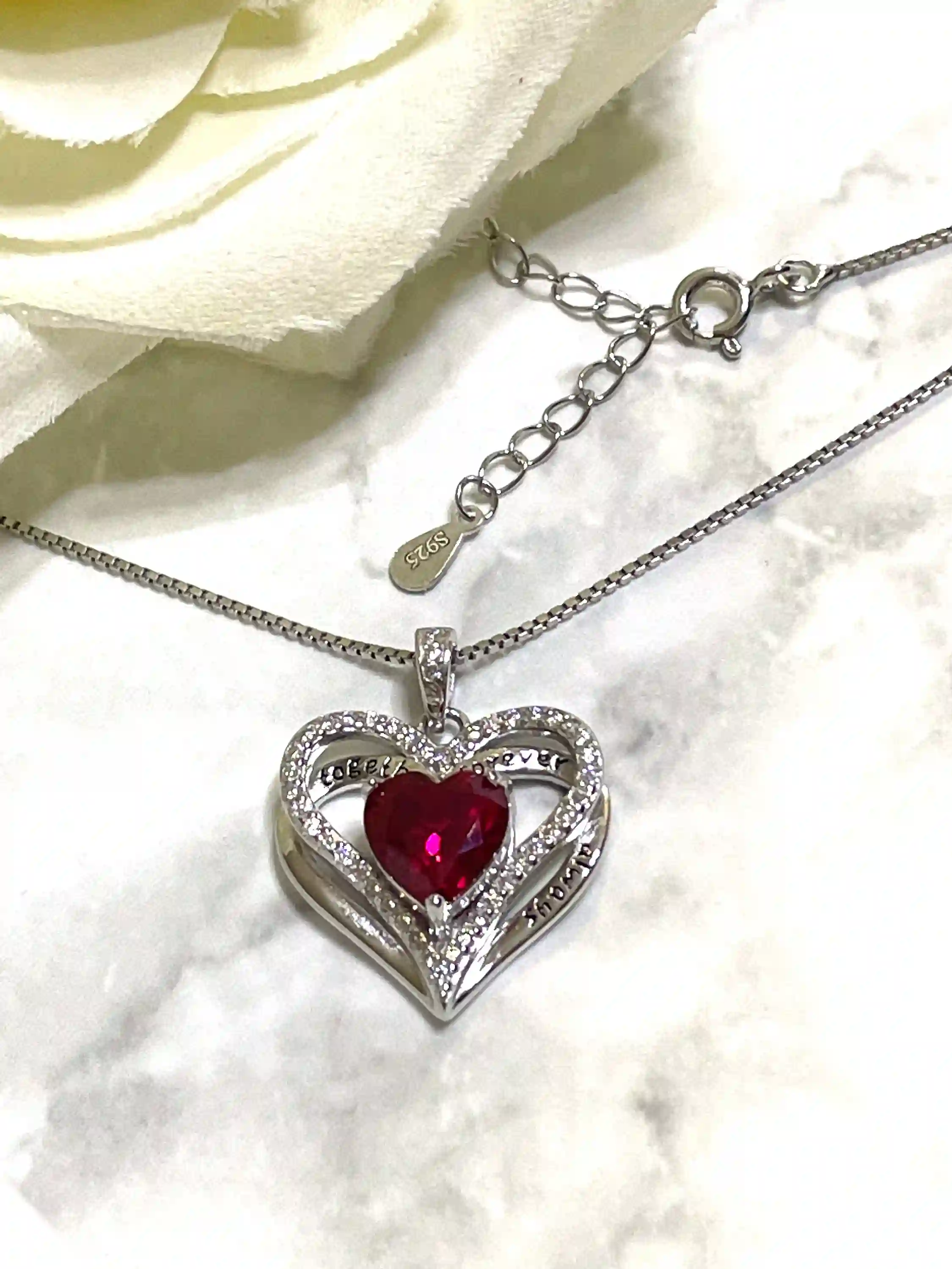 3.2ctw Certified Natural Ruby Heart Ruby Necklace Diamond Heart Handmade Jewelry Heart Shaped Pendant Gemstone Jewelry Diamond Jewelry gift 