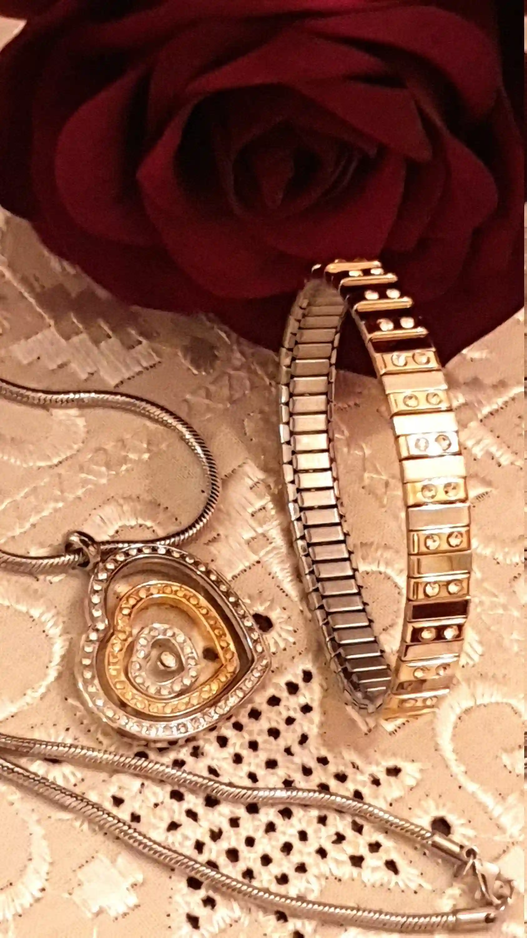 Heart Pendant Necklace Jewelry Set for bride/SILVER Bridal Jewelry set for women/Swarovski Heart Necklace Crystal Jewellery Set wife sister 