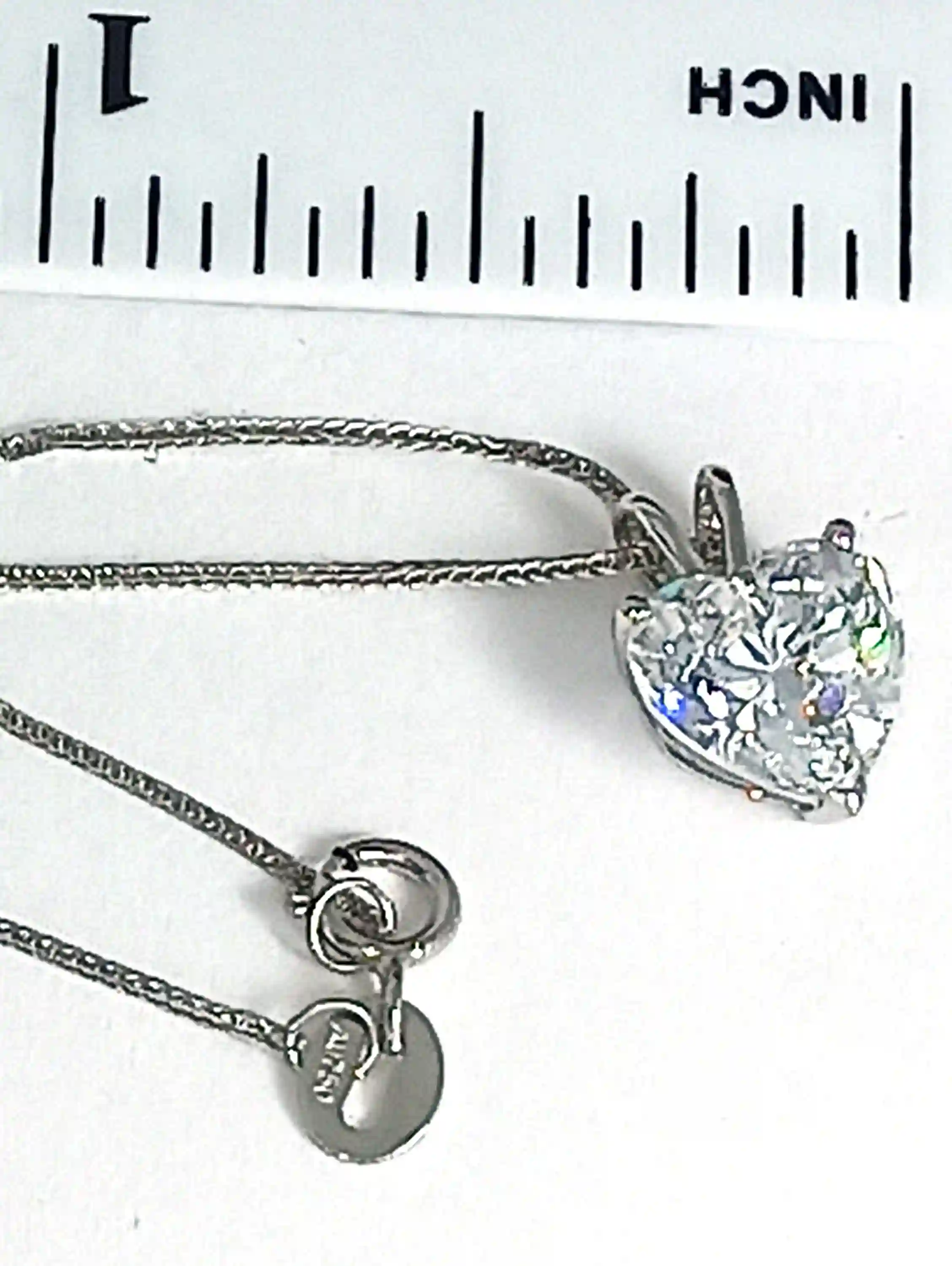 1.5ct Luxury Heart Shaped Diamond Pendant 18k SOLID White Gold Necklace gift ,Diamond HEART , Heart Diamond Necklace ,Diamond for Valentine 
