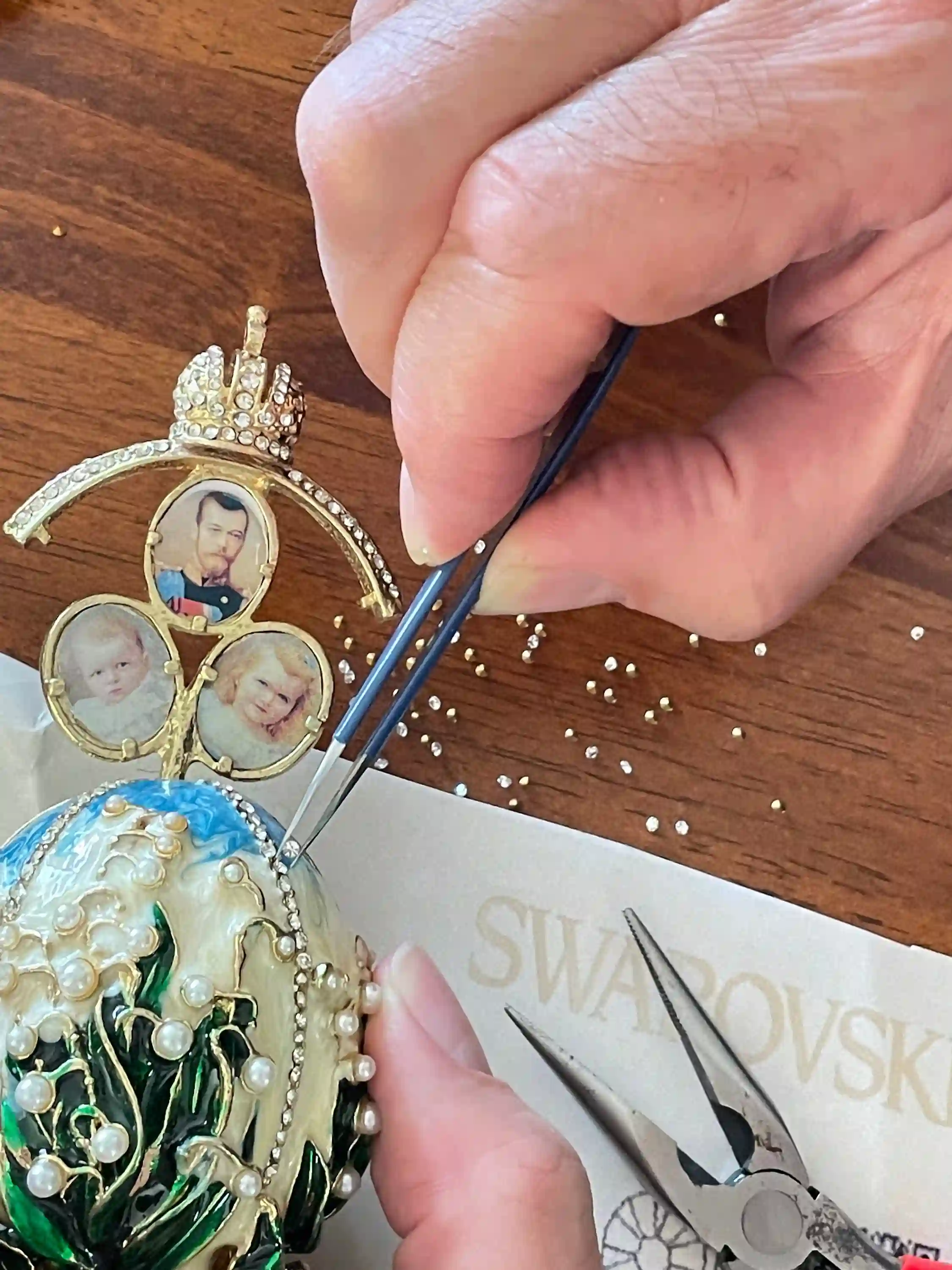 Luxury Photo Frame, Unique Graduation Gifts, 24kGold, Faberge egg style , Good Luck gift, Grad presents, 260 Austrian Handset Crystals 24k 