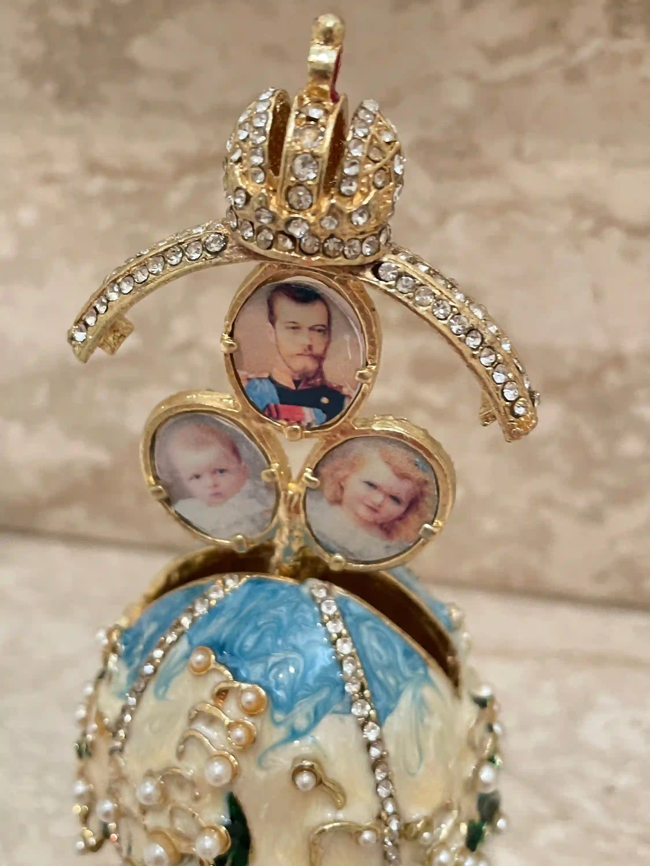 Luxury Photo Frame, Unique Graduation Gifts, 24kGold, Faberge egg style , Good Luck gift, Grad presents, 260 Austrian Handset Crystals 24k 