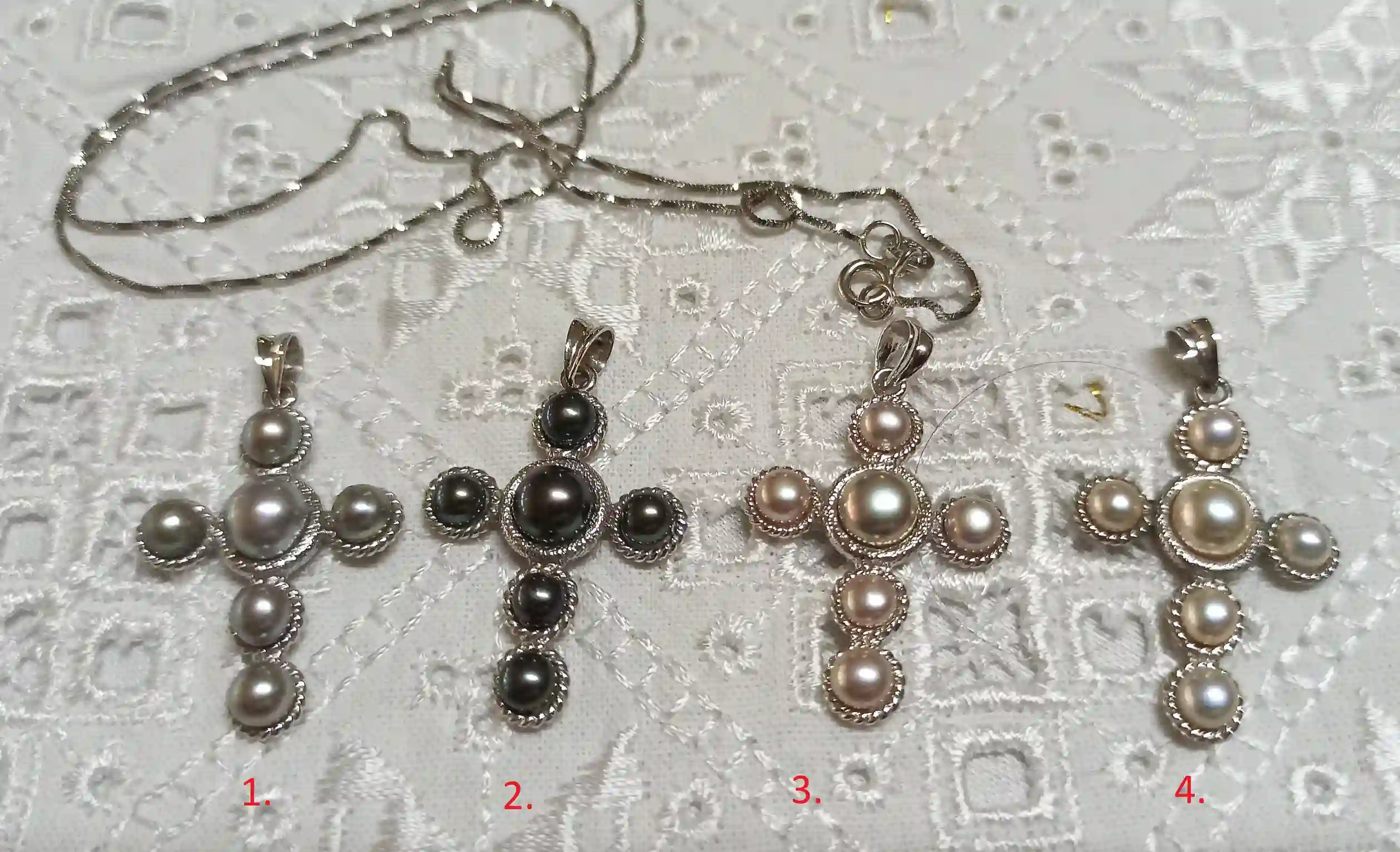 Cross Necklace Pendant for woman PEARL Jewelry/REAL Pearl necklace cross on chain Silver 925/Sterling Silver Cross Pendant Necklace gift HMD 