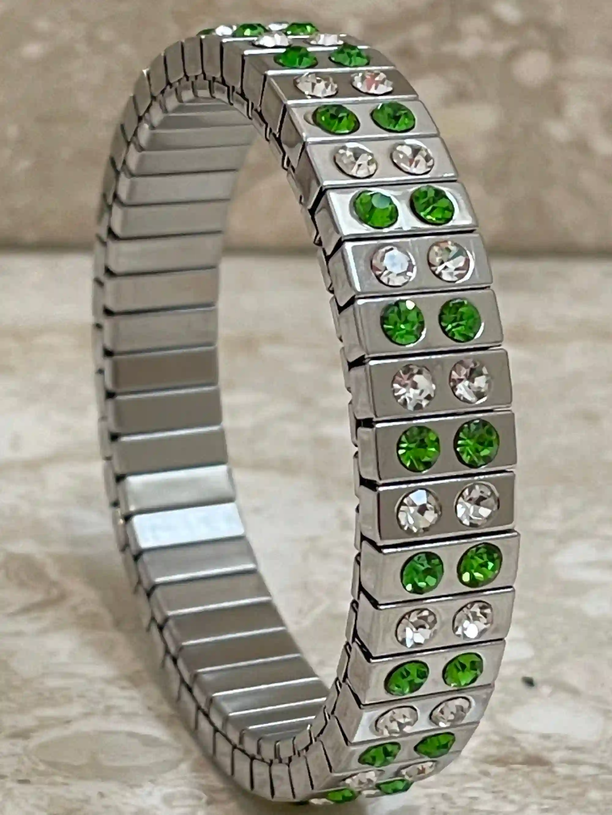 Peridot Diamond Bracelet Peridot Jewelry Green Jewellery Friendship Bracelet August Birthstone gift for her Birthday 96 Swarovski Gem 5ct tw 