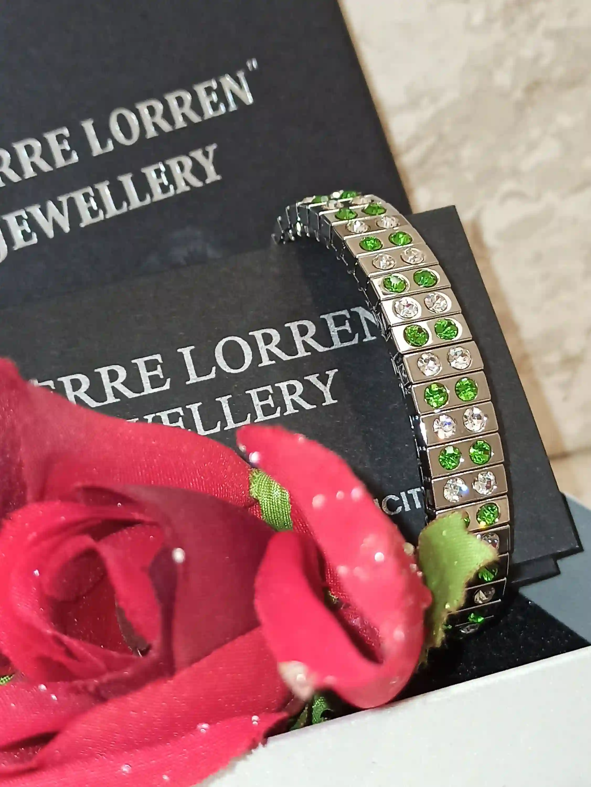 Peridot Diamond Bracelet Peridot Jewelry Green Jewellery Friendship Bracelet August Birthstone gift for her Birthday 96 Swarovski Gem 5ct tw 