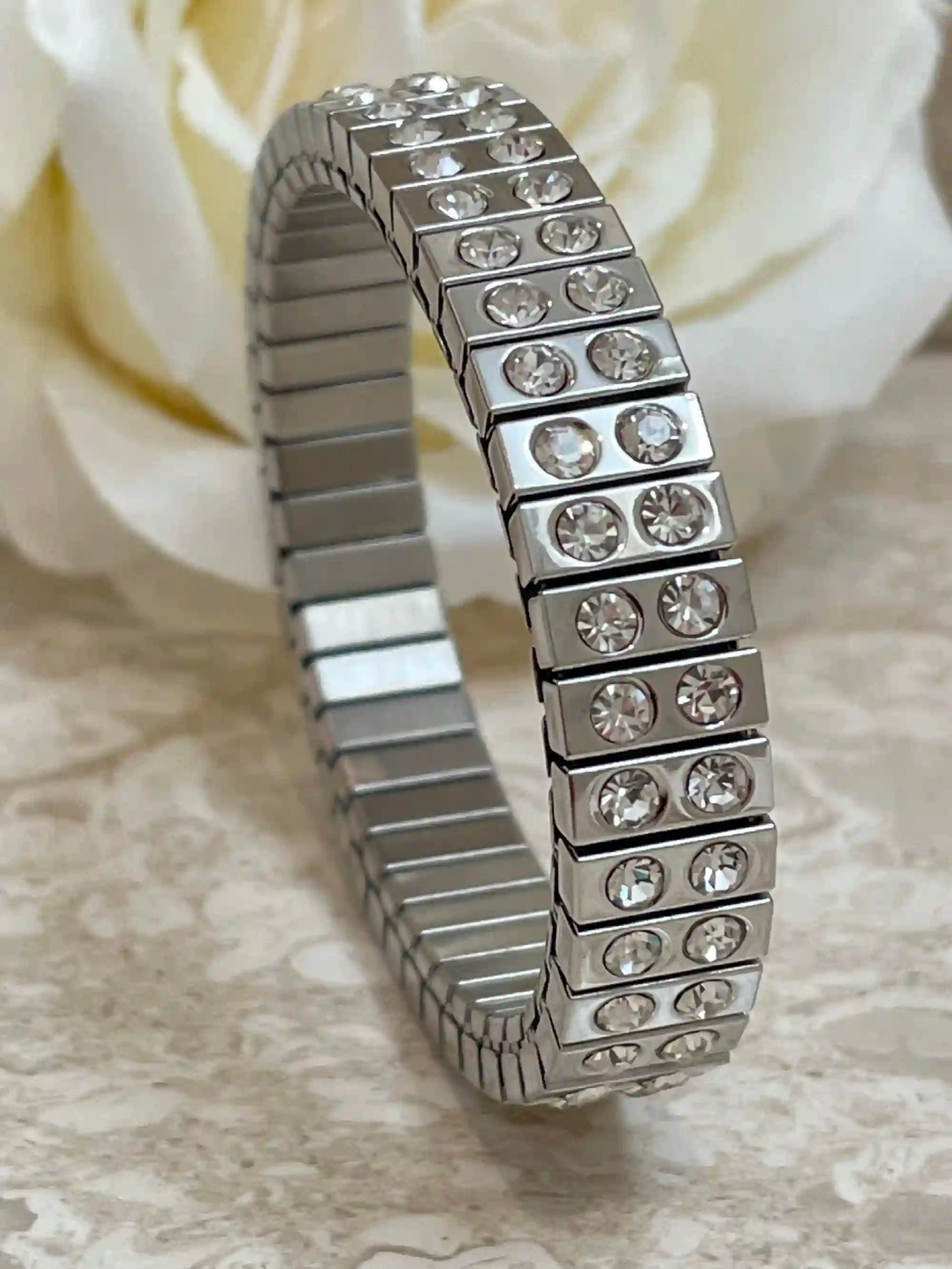 Handmade Diamond Bracelet Silver Bracelet April Birthstone Gemstone Bracelet Luxury Wedding Bracelet 96 Diamond Austrian Crystal Jewelry 5ct 