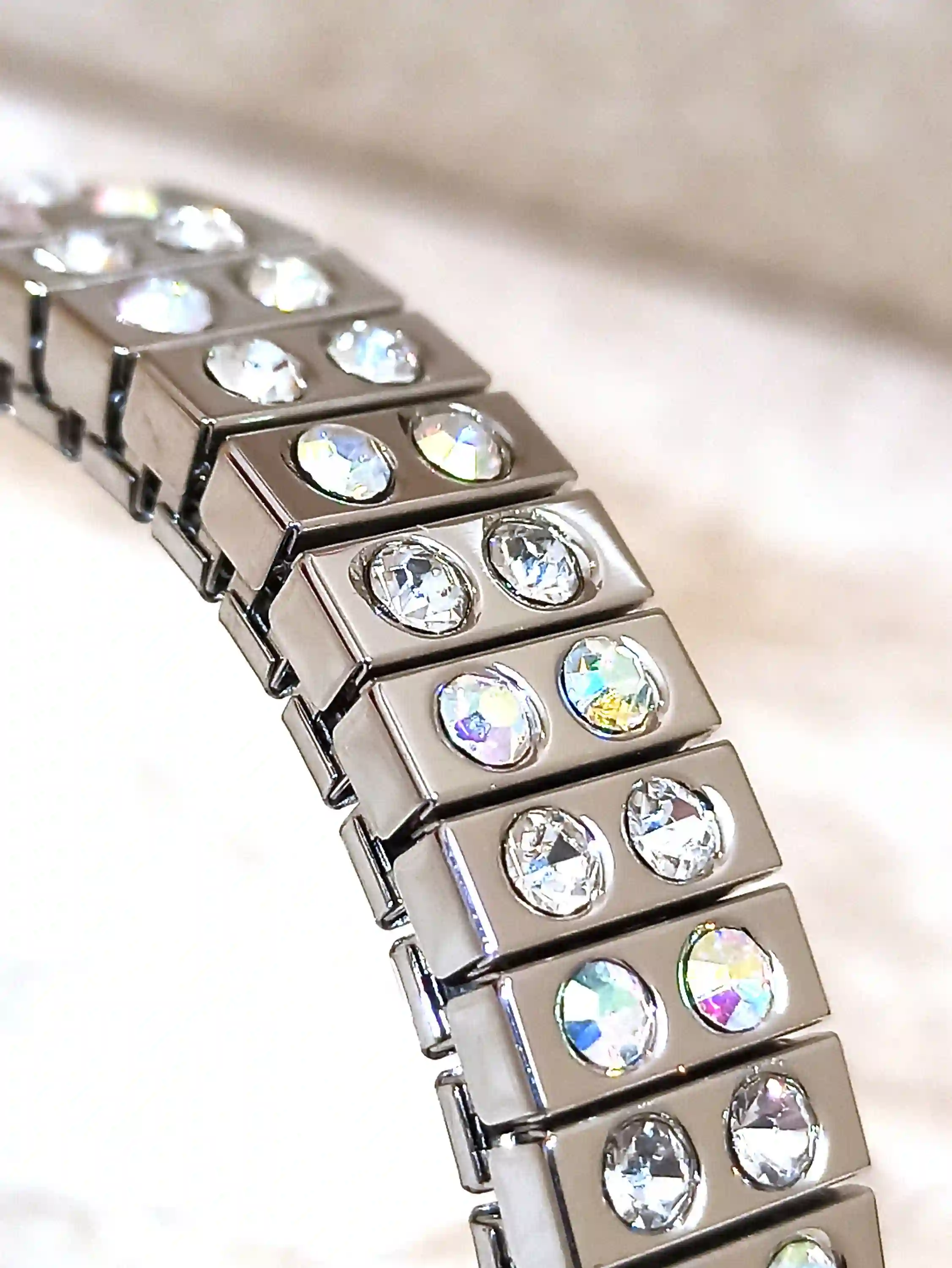 Handmade Diamond Bracelet Silver Bracelet April Birthstone Gemstone Bracelet Luxury Wedding Bracelet 96 Diamond Austrian Crystal Jewelry 5ct 