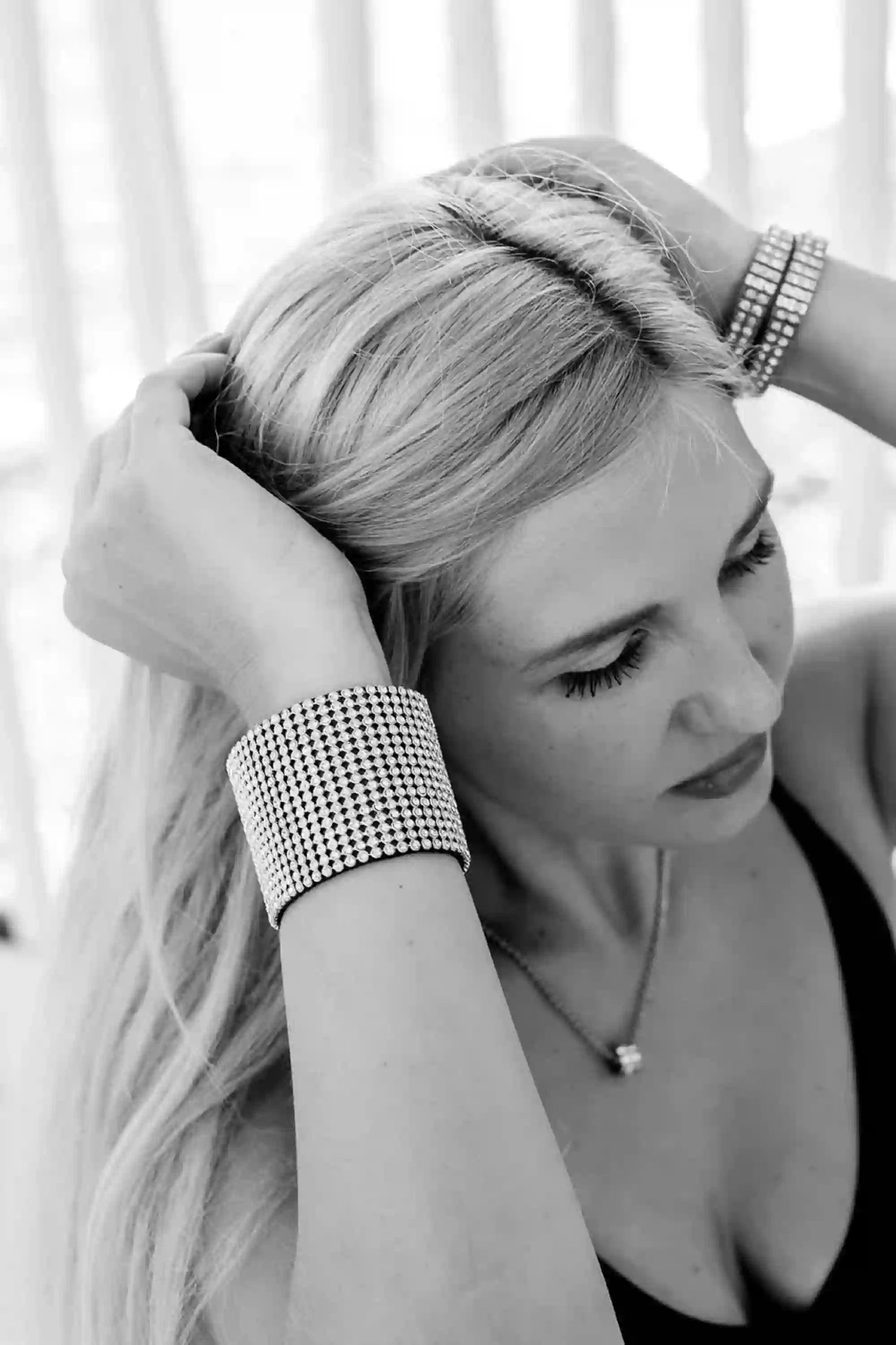 Limited Edition Bracelets - Crystal Bridal Bracelet - Wide Cuff Bracelet - Bridal Wedding Jewelry Gift for Bride - VINTAGE Jewelry - 4.5 ct 