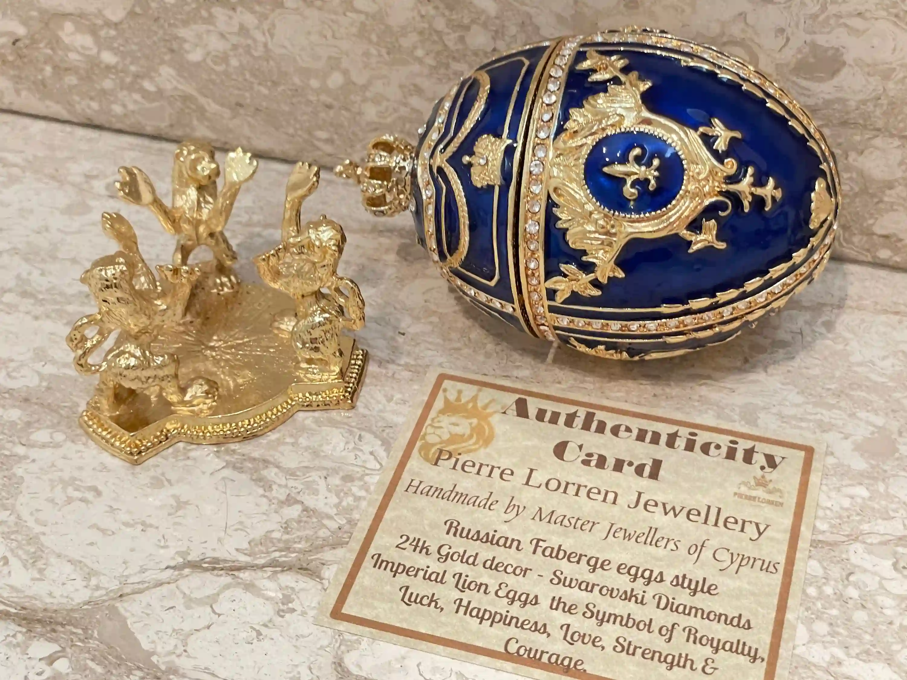 Faberge Egg, Faberge Imperial Egg, Special Keepsake, Faberge Style egg, Anniversary Men Birthday gift for him, Luck gifts,24K GOLD HANDMADE 