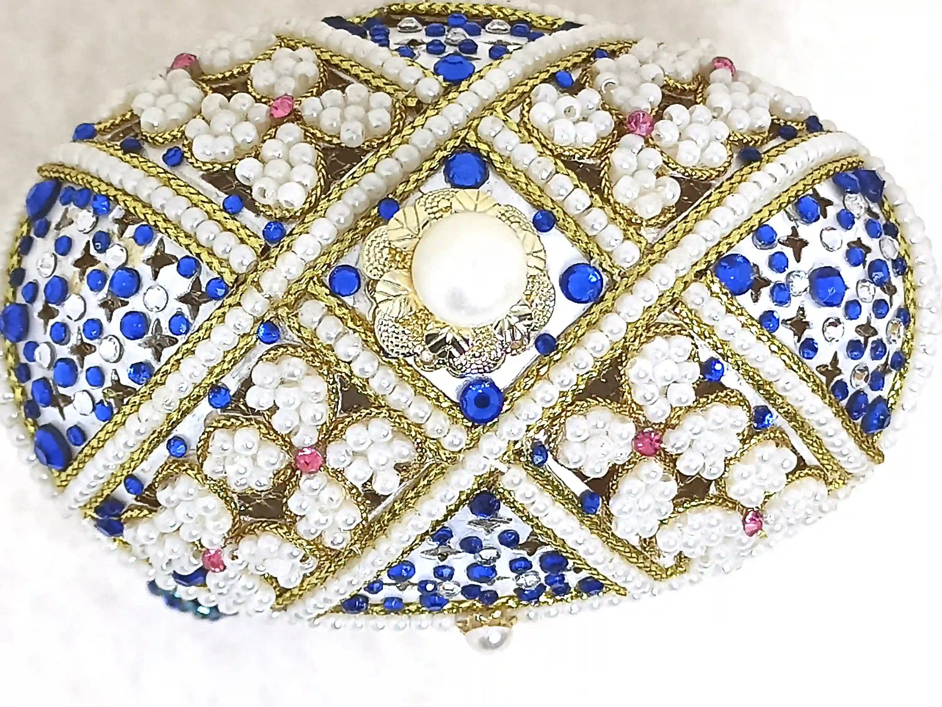 Unique Sapphire Blue Gift Box Faberge egg Home Decor Ornaments Music Gift for her Natural HAND CARVED Fabrege style Egg 24k GOLD Bracelet 