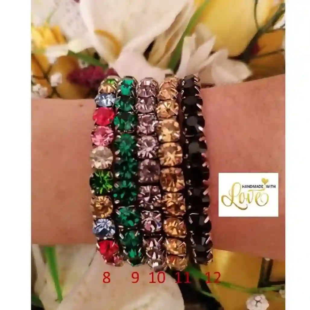 Emerald green bracelet for women 18k white gold Swarovski Jewelry May birthstone/Emerald jewelry tennis braclet gemstone bangle gift for her 