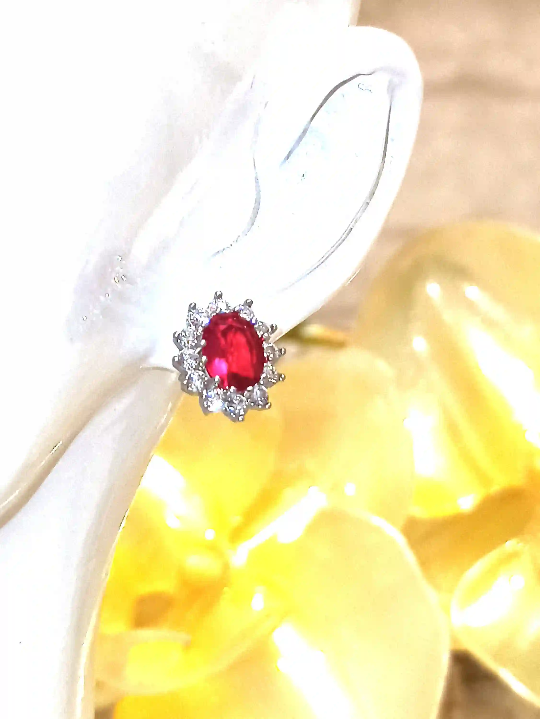 RUBY Luxury Gift for her Faberge-Style Egg & Sterling Silver Jewelry set for women Faberge egg style Decorative Boxes Home Decor Ornament House 