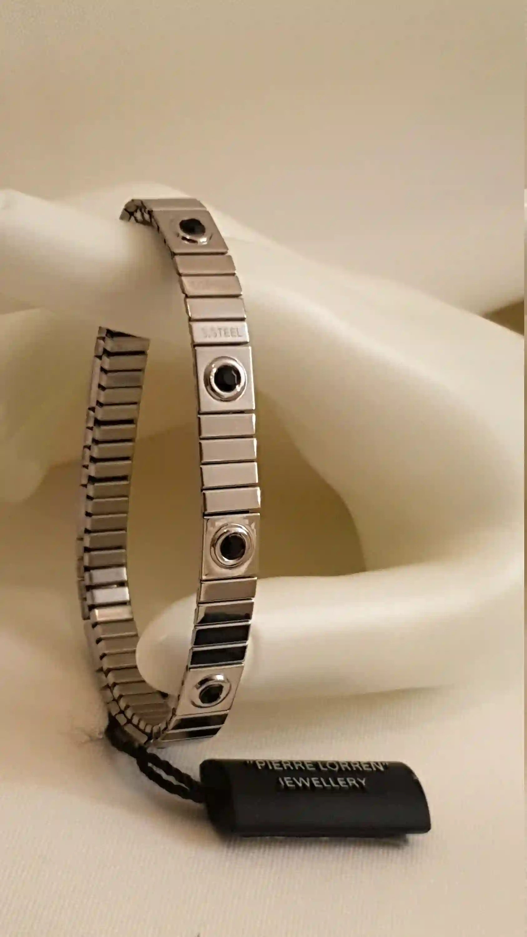 Silver Black Onyx bracelet Gift/Black SWAROVSKI Bracelet Silver Jewelry/Couples bracelet/Unisex Bracelet/His Her bracelet/Couple Jewelry Set 