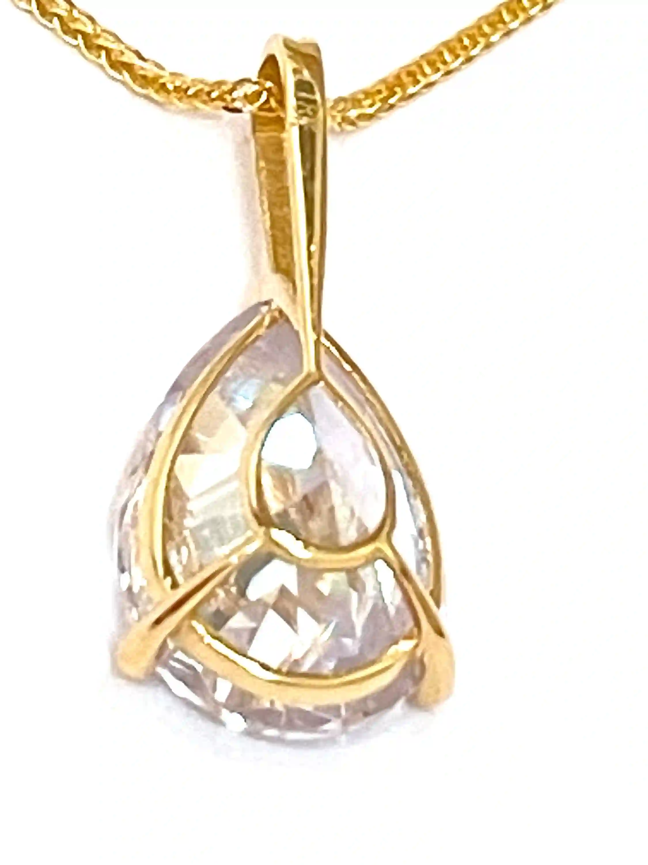 3ctw Diamond Pear Shape Pendant Diamond Pear shaped Earrings Solid 18k GOLD Diamond Jewelry SET Diamond Wedding Anniversary Gift for women 