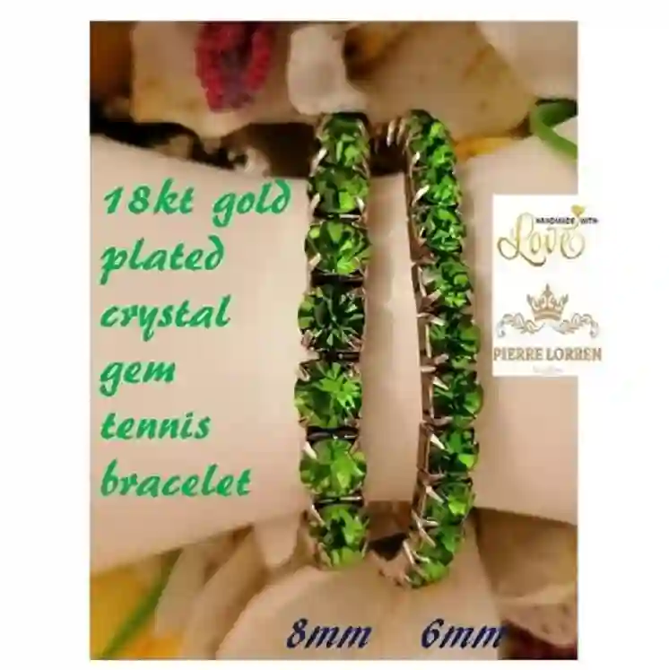 18k White Gold Peridot 79.2ct Tennis Bracelet/Peridot Tennis bracelet for women/August Peridot Jewelry Birthday Anniversary Girlfriend Gifts 