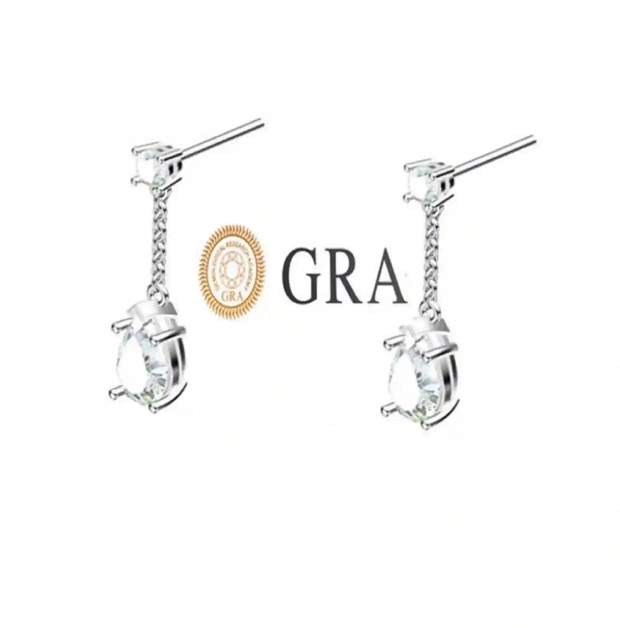 Solid Gold 18k Diamond Earrings Tear Drop Diamond Earrings Dangle Diamond Drop Earrings Daughter Bridal Shower Gift 2 ct Solitaire Diamond 