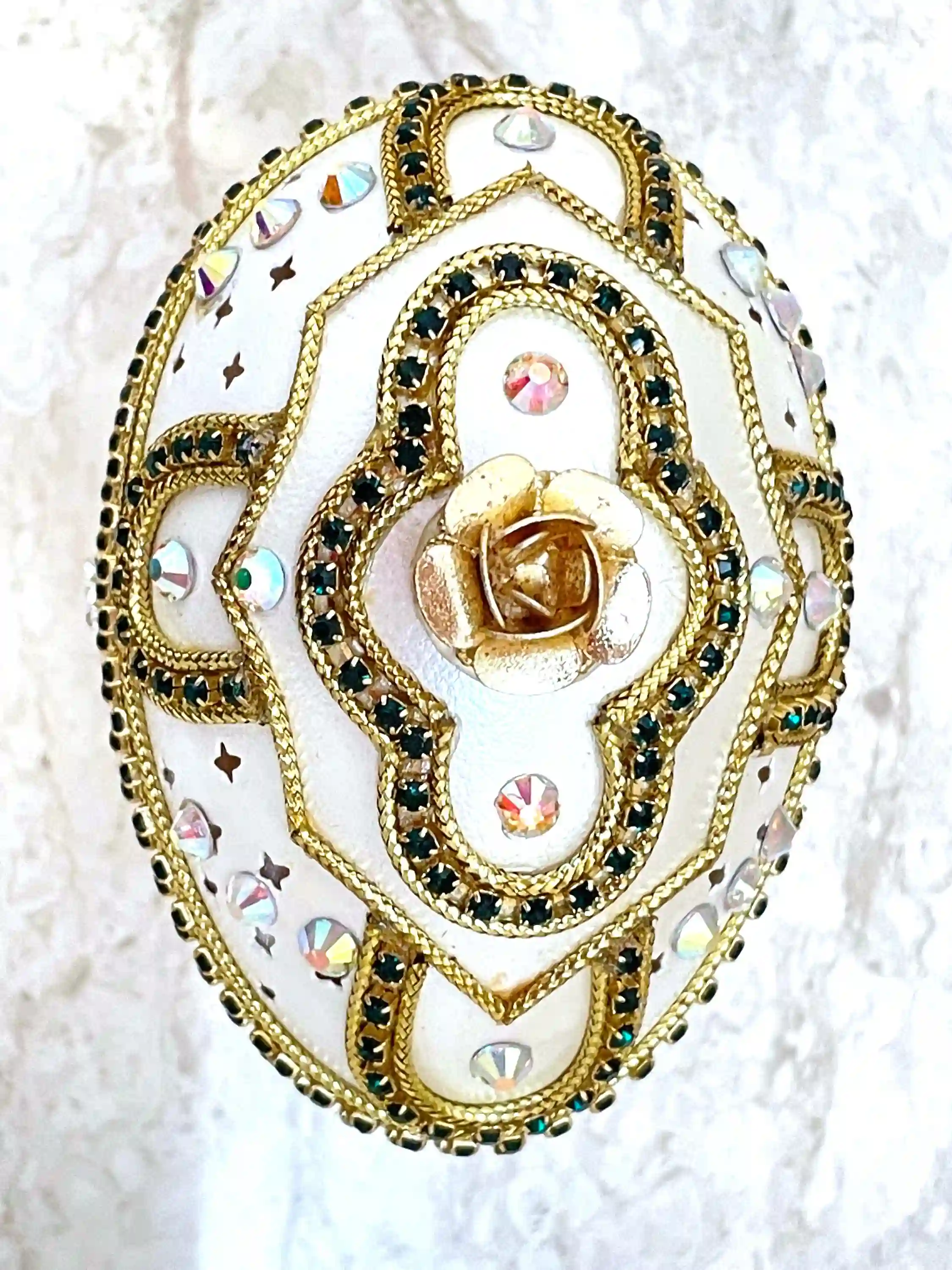 ONE of a Kind Wedding Gifts for Bride - Faberge-Style egg - HANDCARVED Natural Egg - Faberge Egg Music box - Fabrege Eggs Necklace Set - 24k GOLD 
